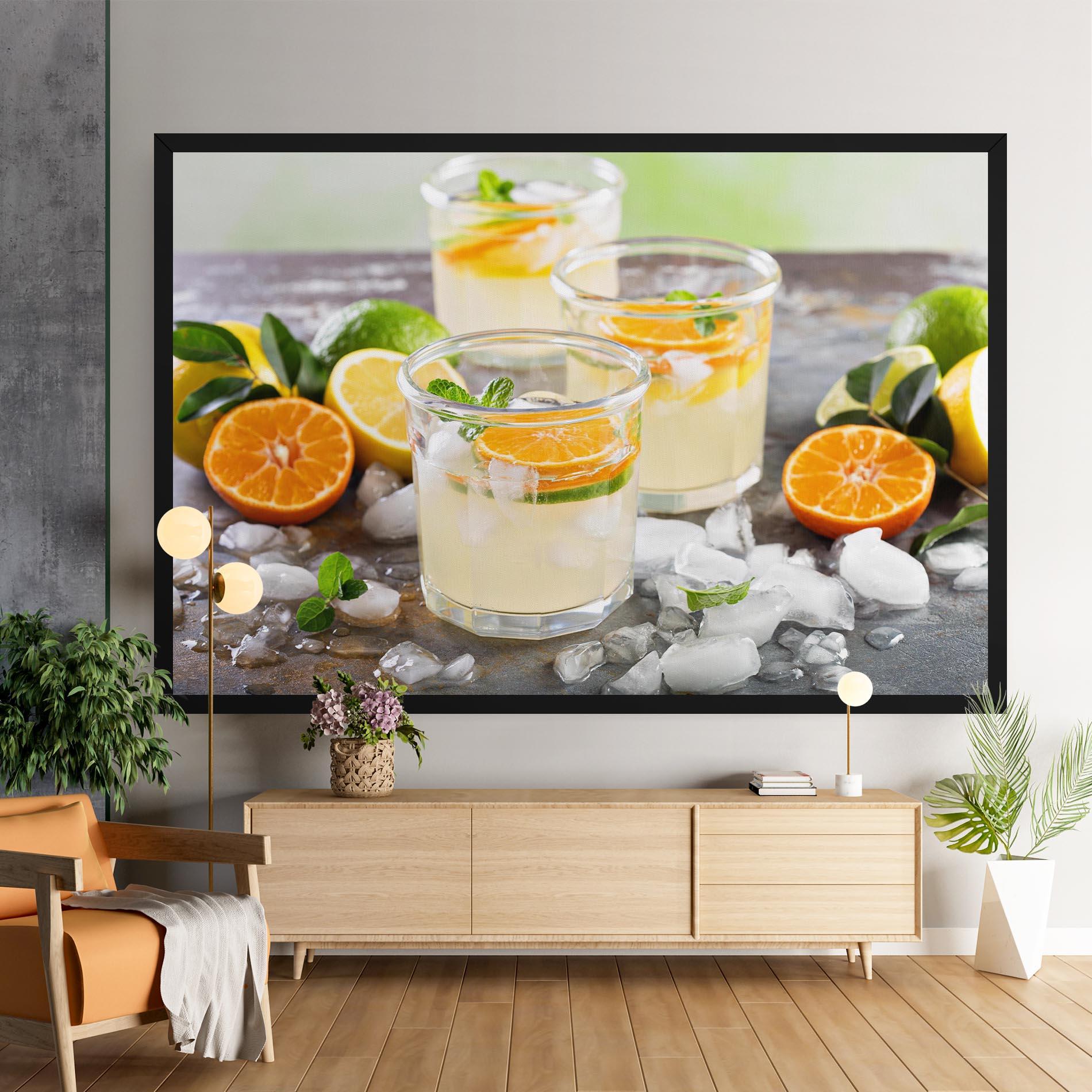 Vászonkép Citrus Fruit Lemonade mockup 9