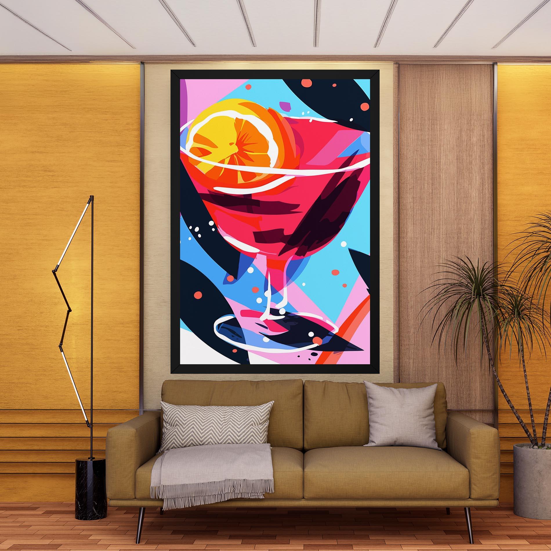 Vászonkép Red Cocktail Art mockup 9