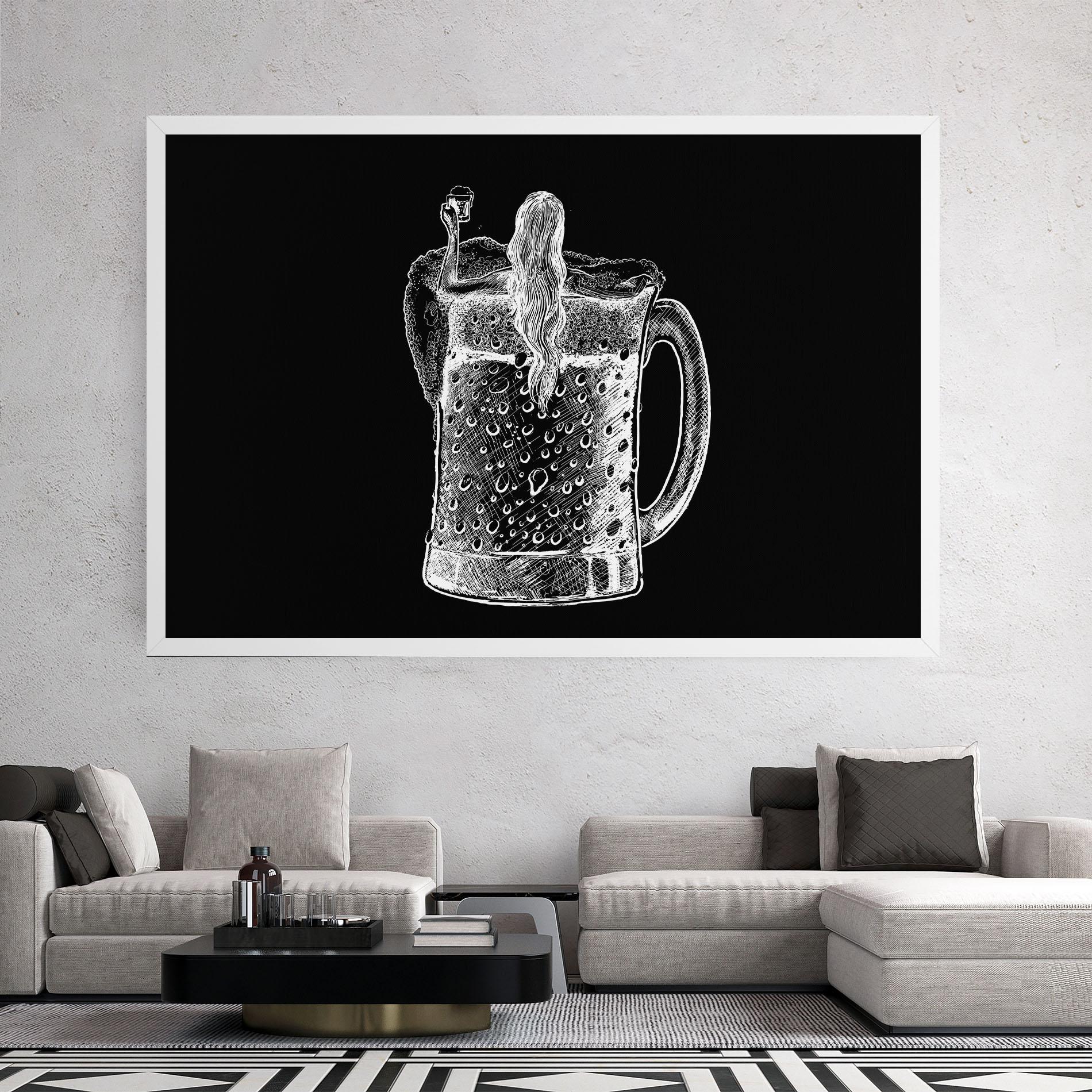 Vászonkép Beer Woman mockup 2