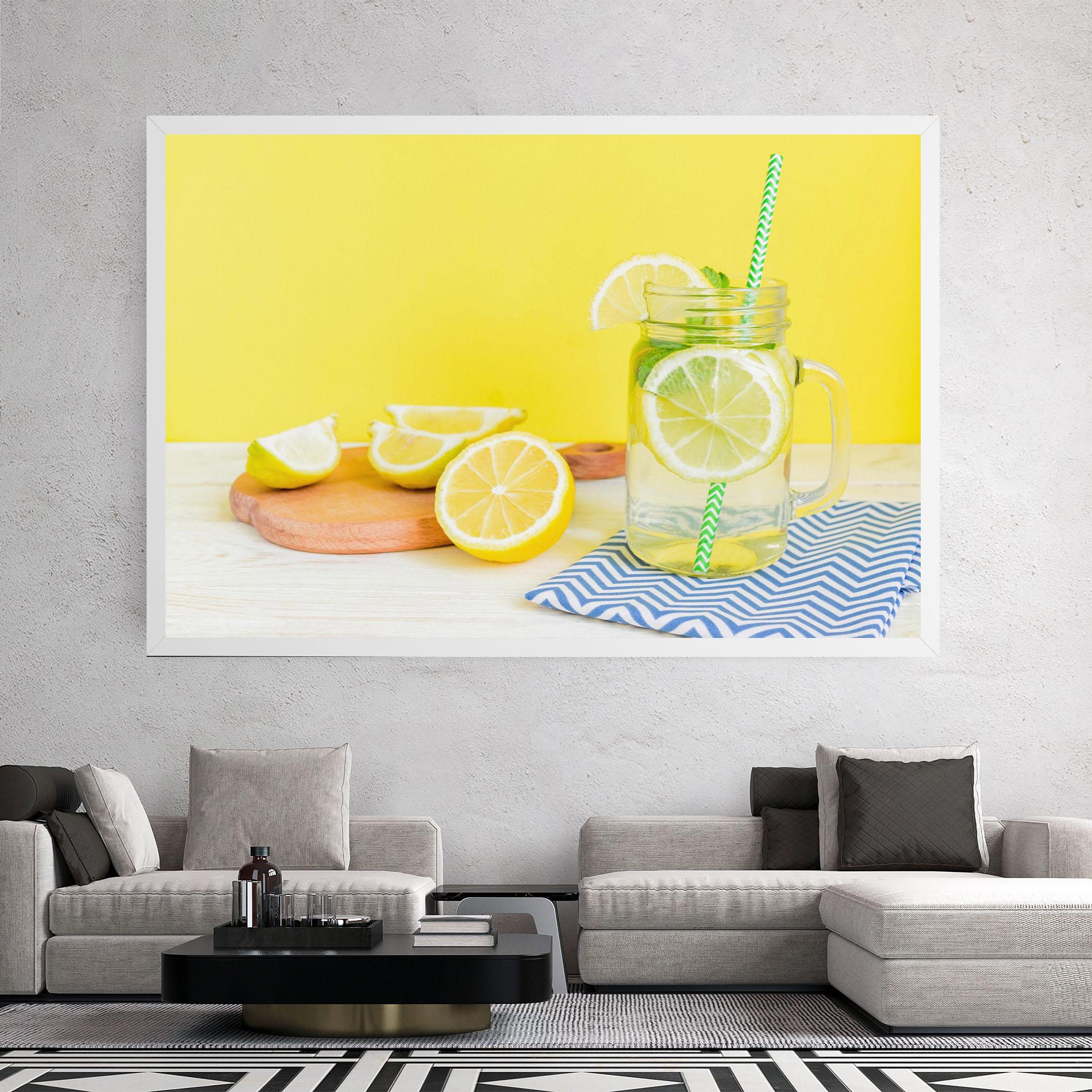 Vászonkép Citrus Lemonade Water mockup 2