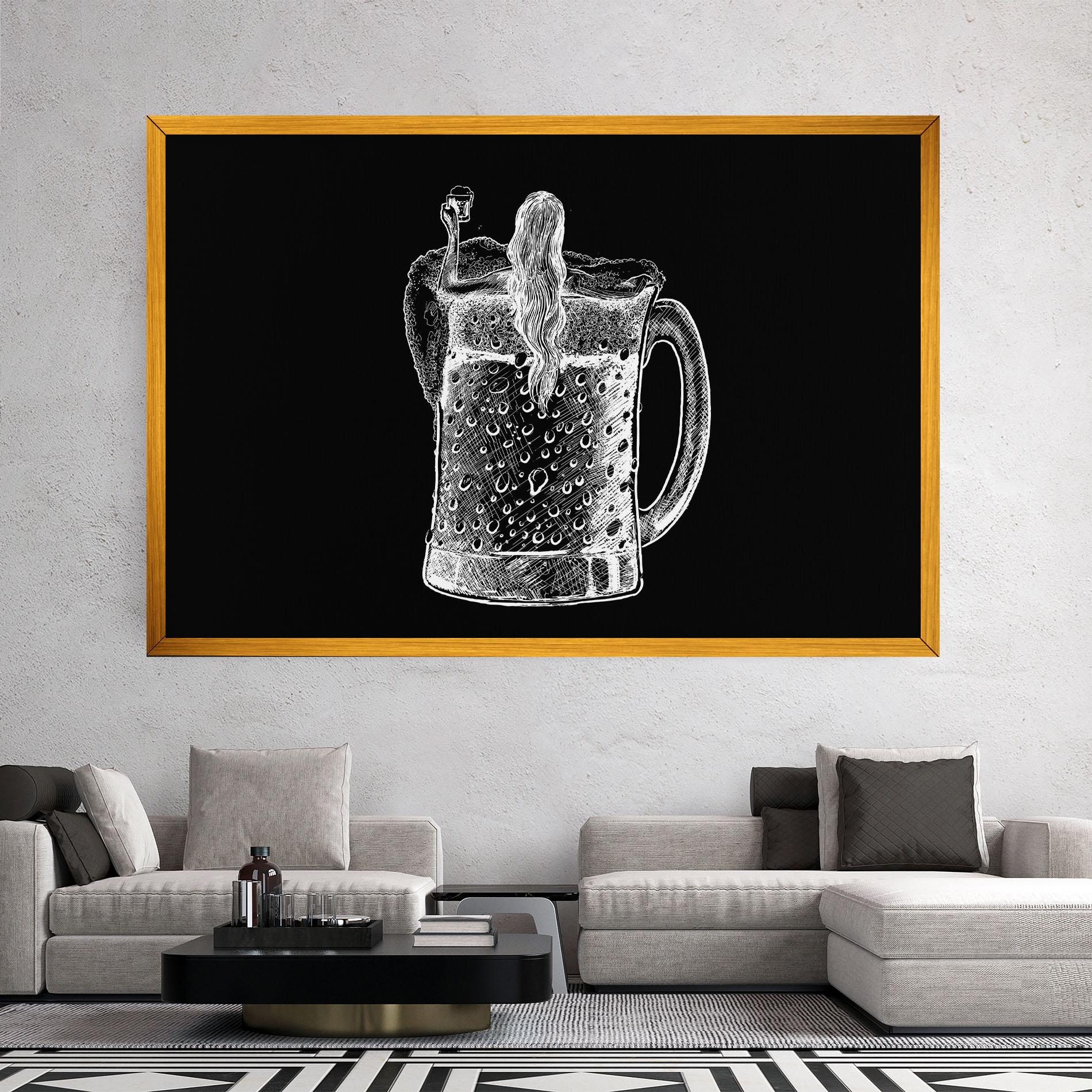 Vászonkép Beer Woman mockup 2