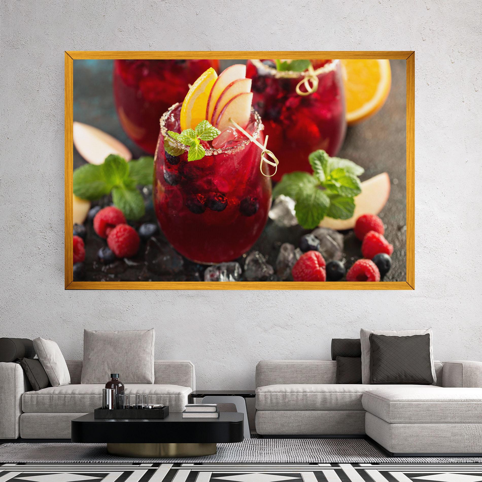 Vászonkép Berry Drink mockup 2