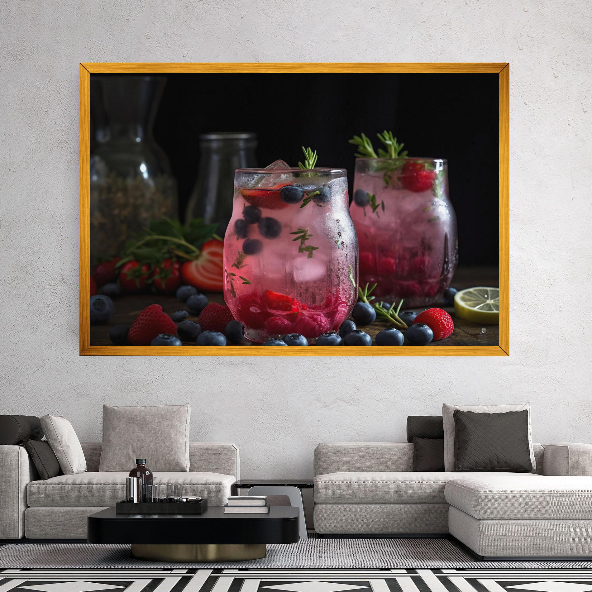 Vászonkép Berry Ice Drink mockup 2