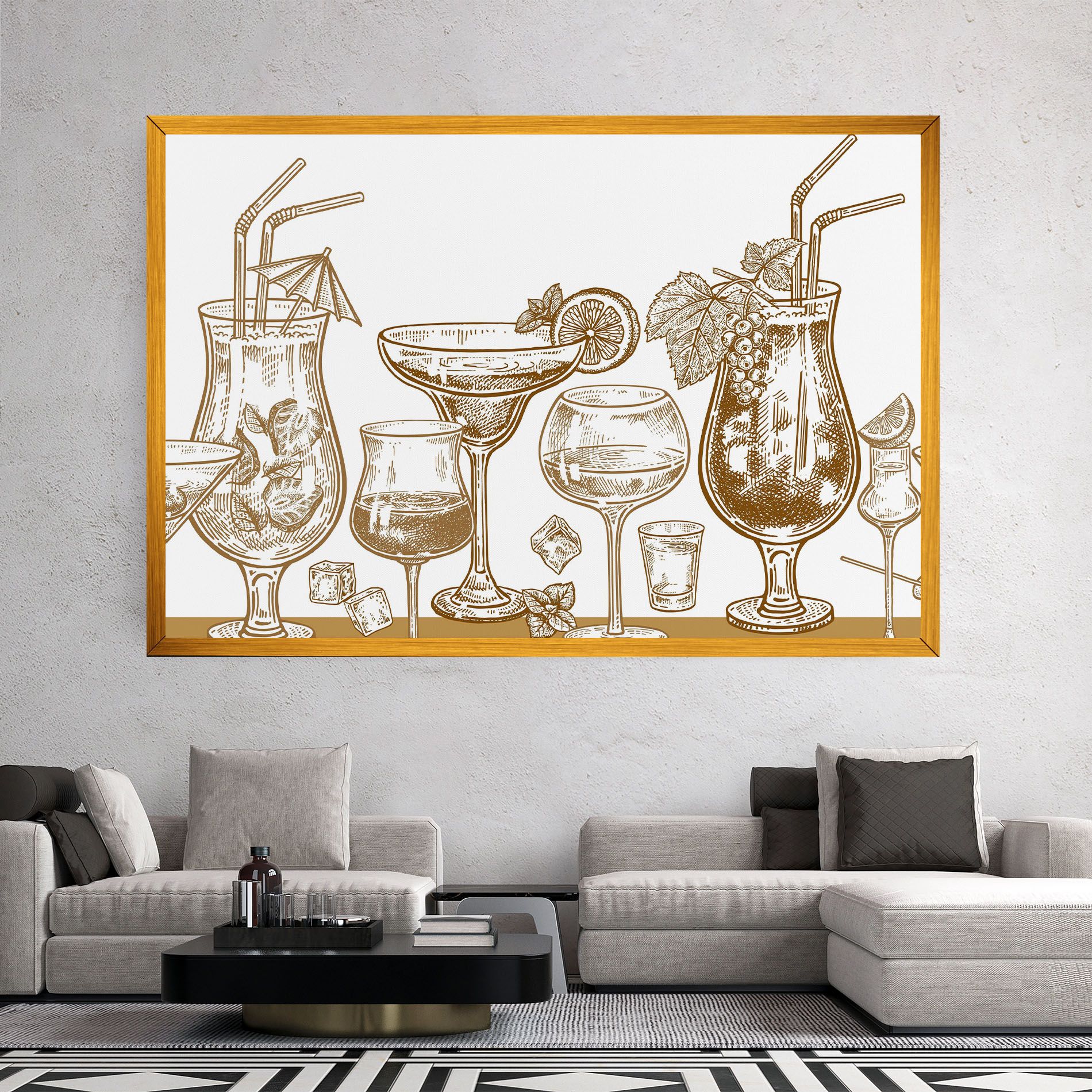 Brown Line Drinks mockup 2