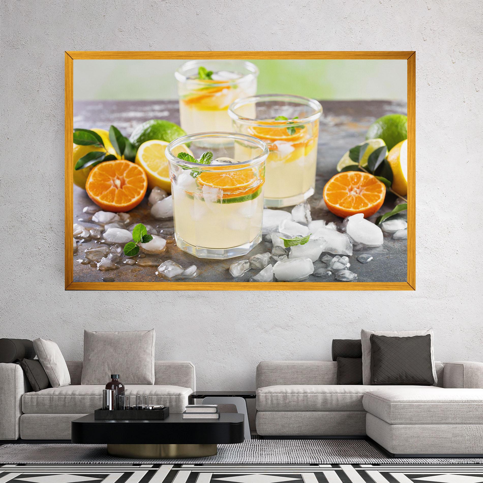 Vászonkép Citrus Fruit Lemonade mockup 2