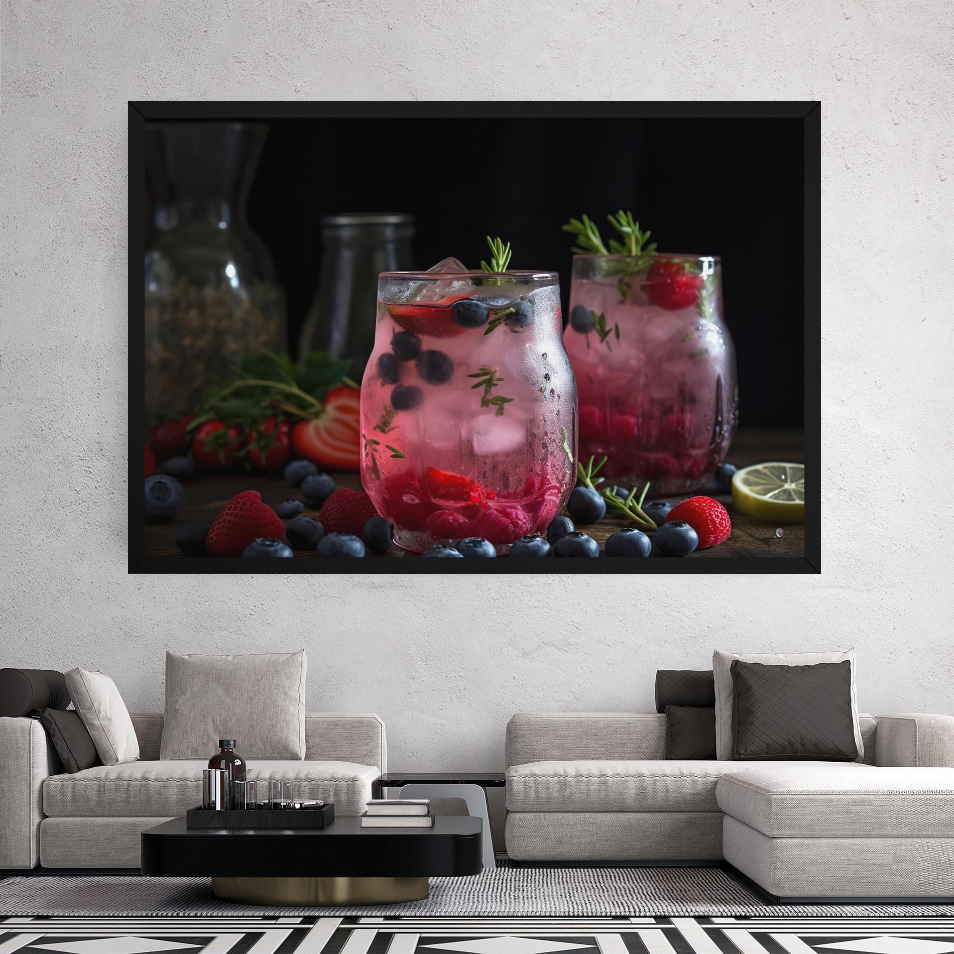 Vászonkép Berry Ice Drink mockup 2