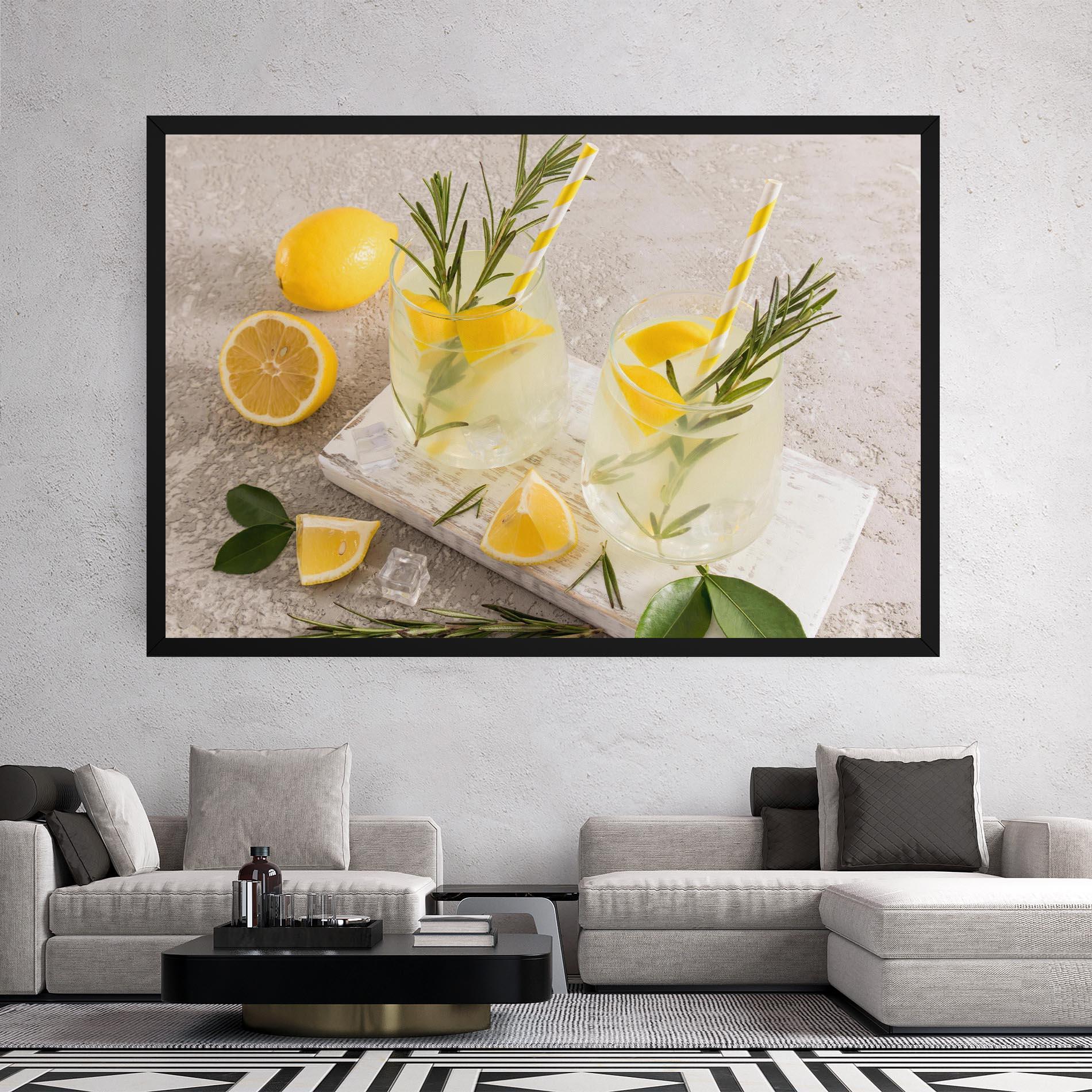 Vászonkép Homemade Rosemary Drink mockup 2