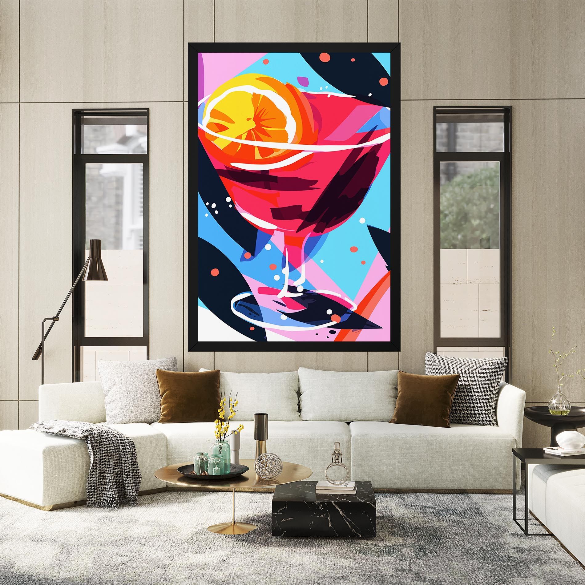 Red Cocktail Art mockup 2