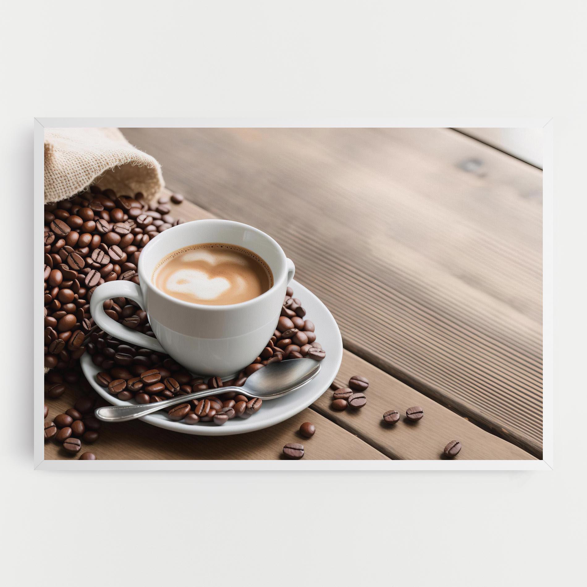 Vászonkép Coffee On Table mockup 0