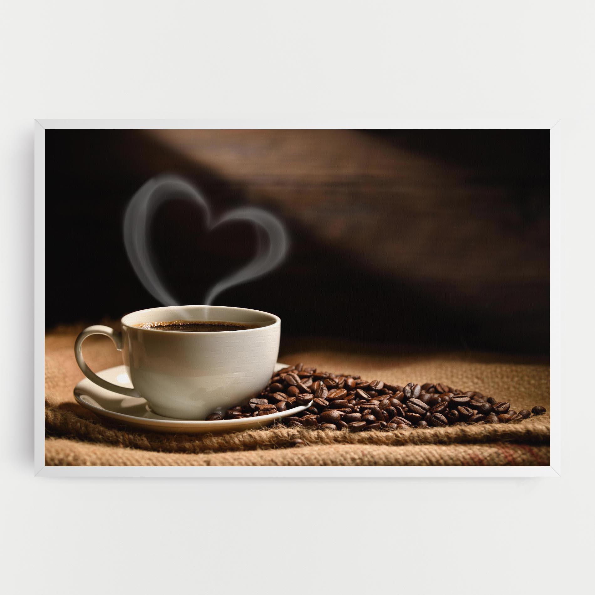 Vászonkép Heart Coffee Smoke mockup 0