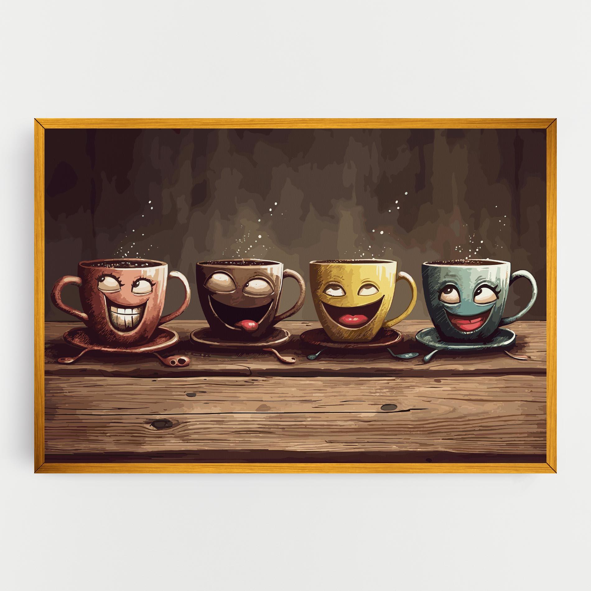 Vászonkép Coffee Faces mockup 0