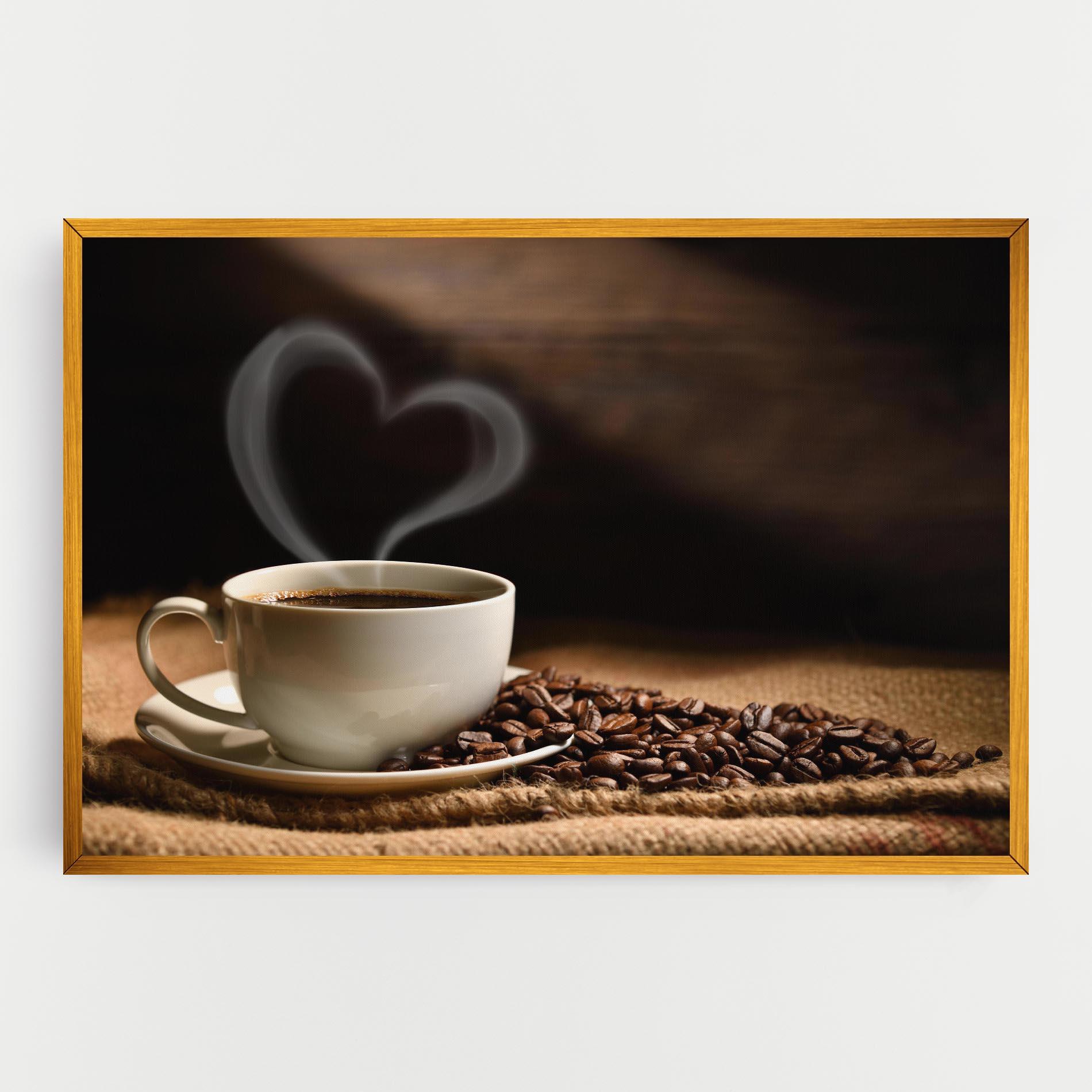 Vászonkép Heart Coffee Smoke mockup 0