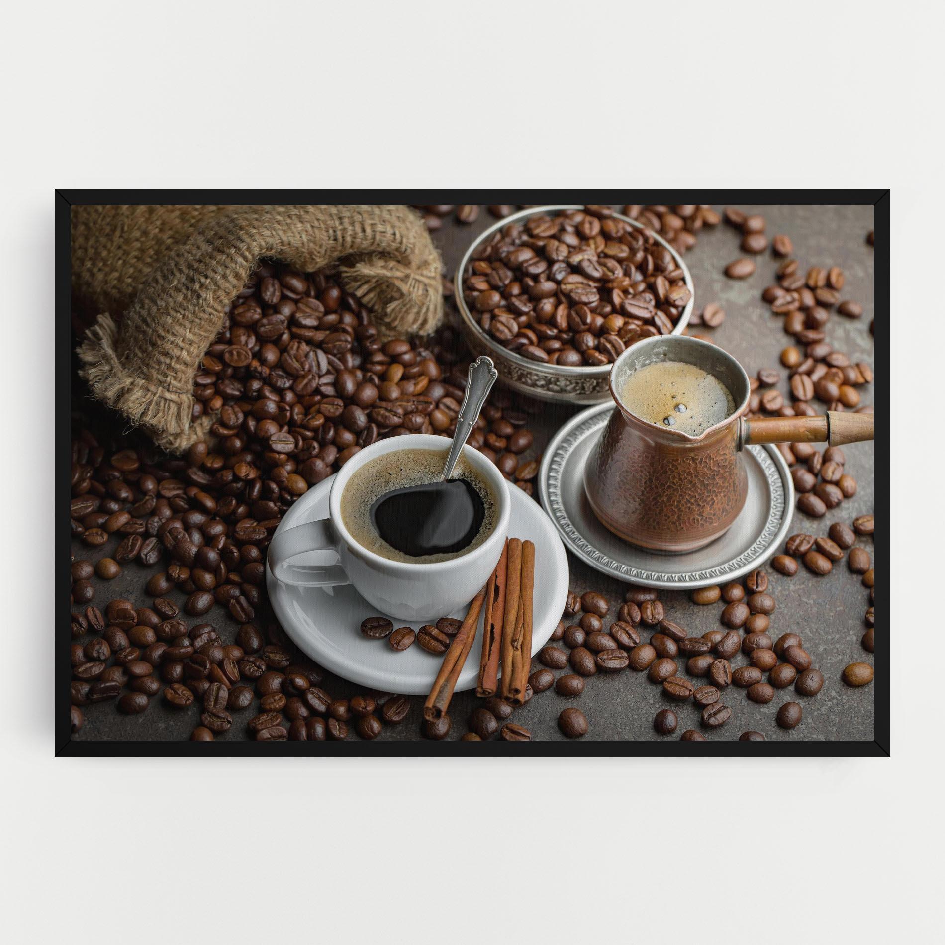 Vászonkép Black Coffee Bean mockup 0