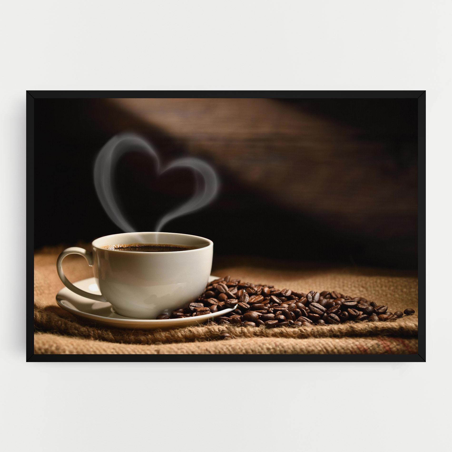 Vászonkép Heart Coffee Smoke mockup 0