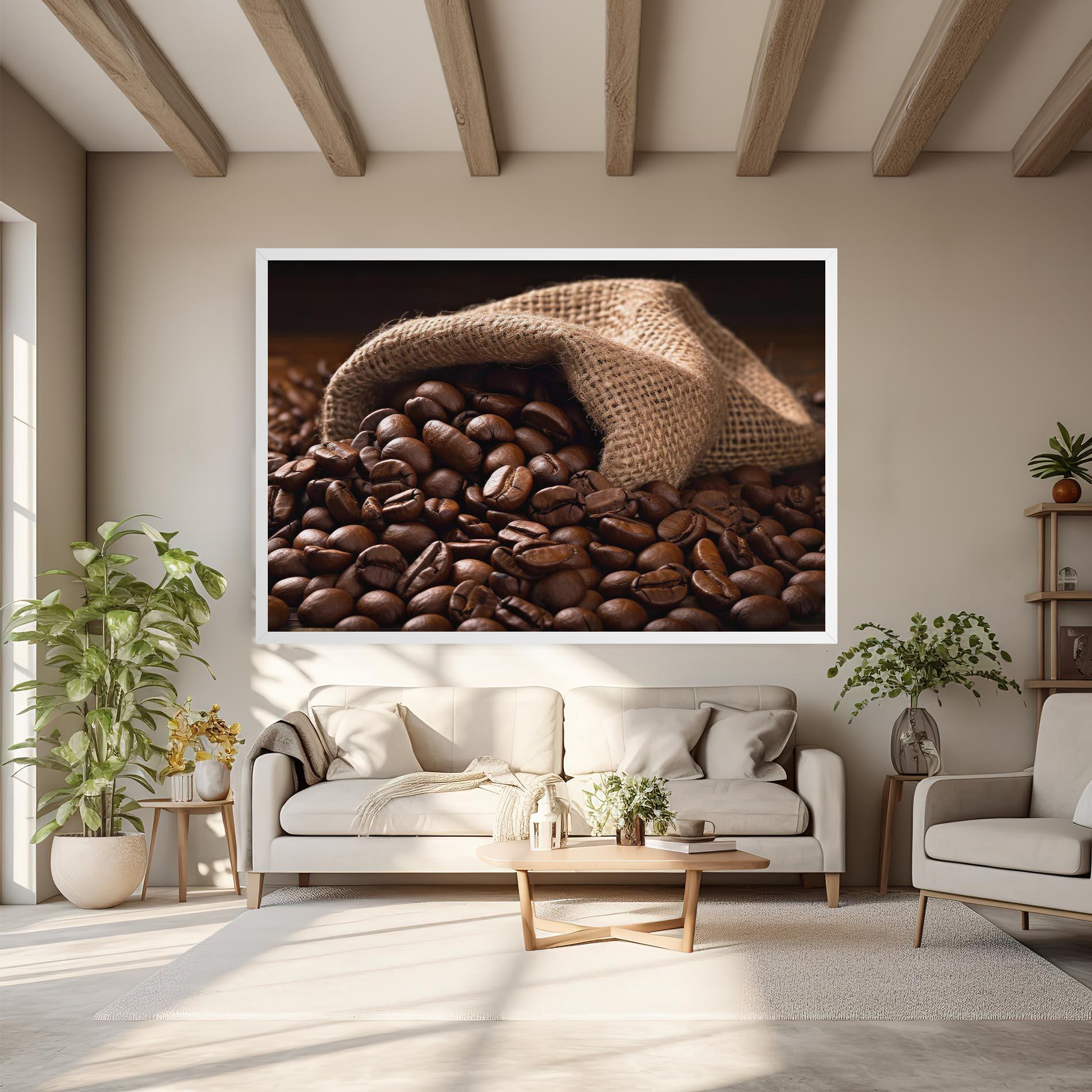 Vászonkép Bag Of Coffee Beans mockup 6