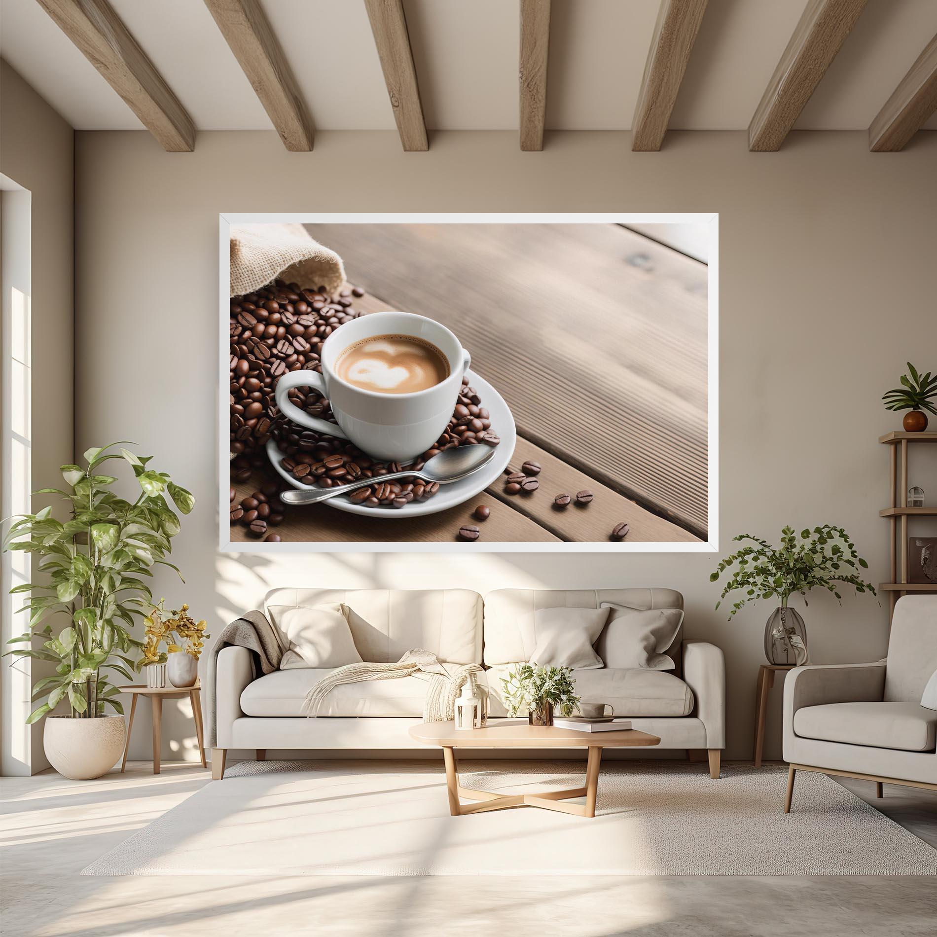 Vászonkép Coffee On Table mockup 6