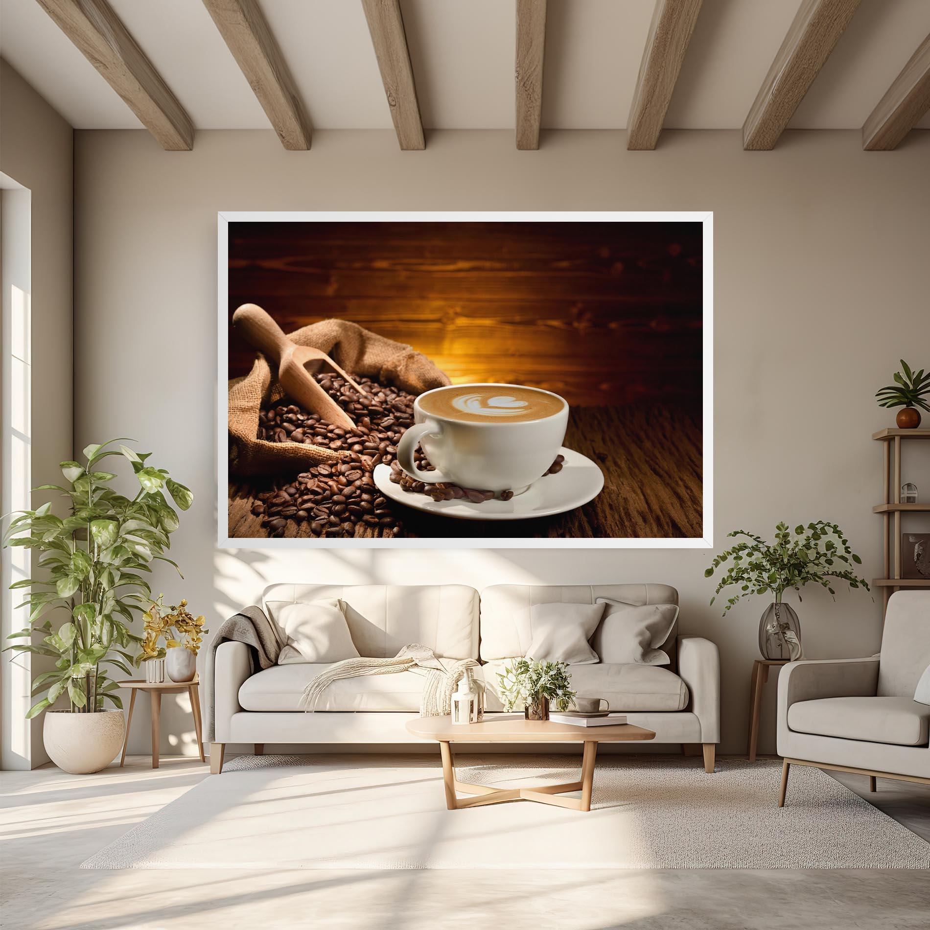 Vászonkép Latte Coffee mockup 6