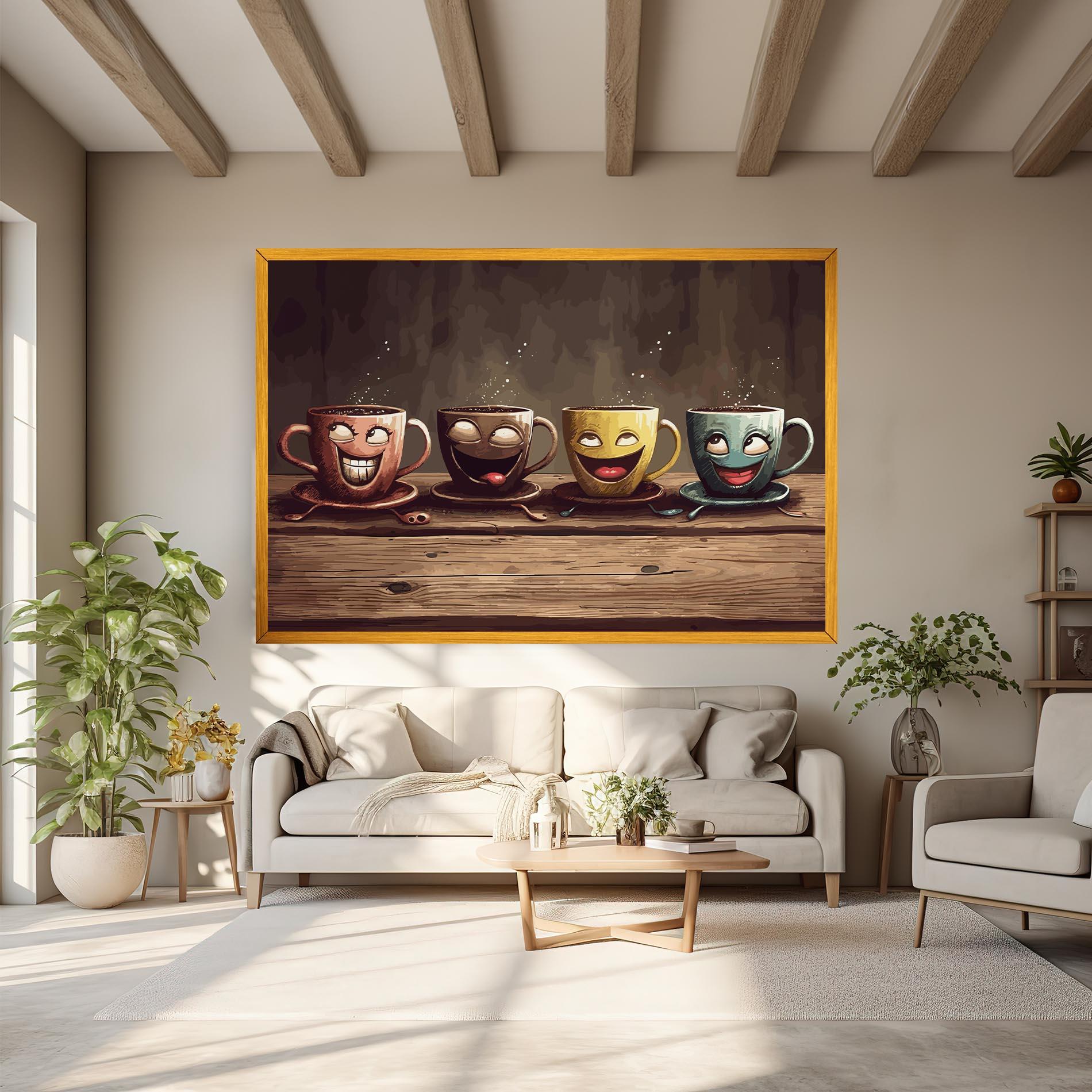 Vászonkép Coffee Faces mockup 6