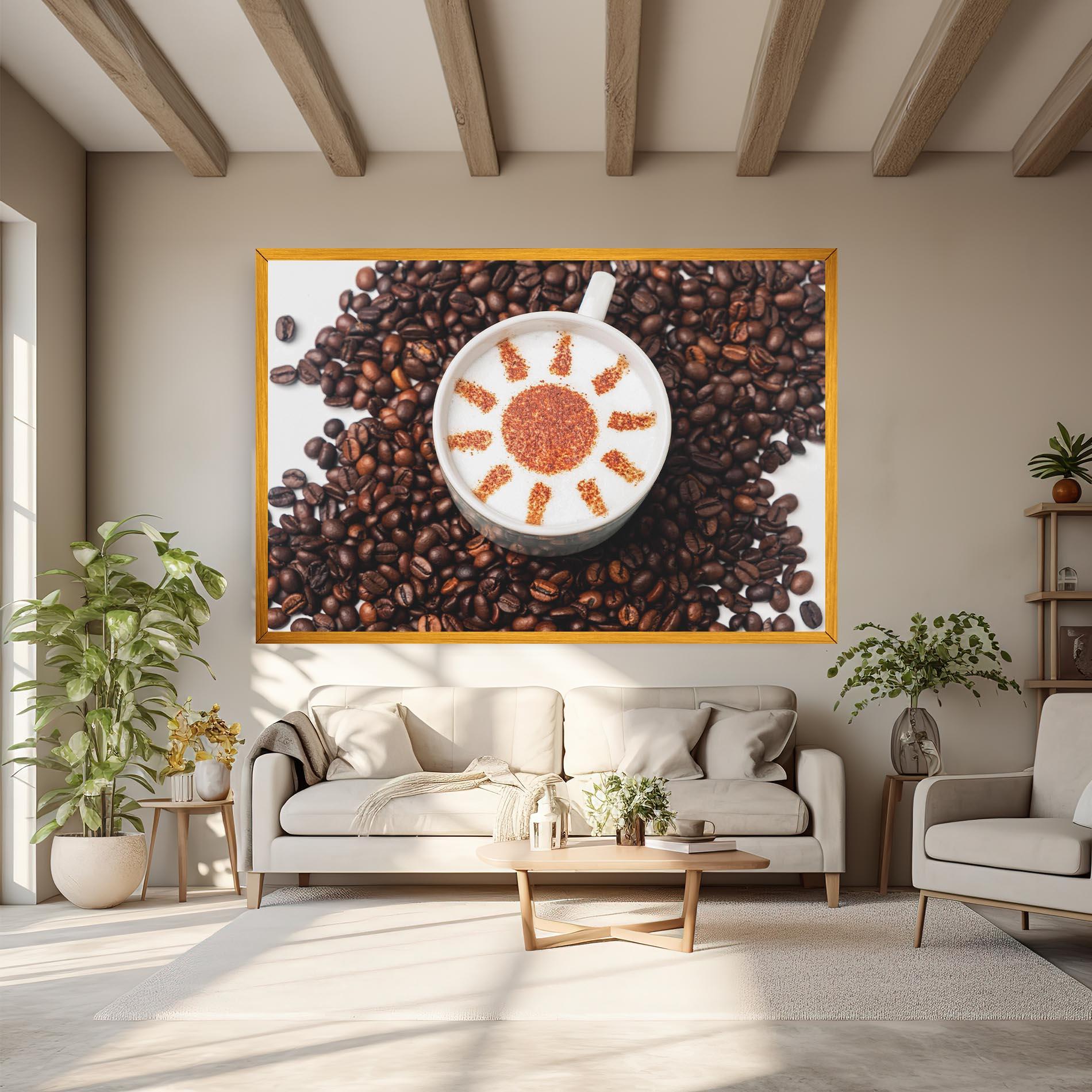 Vászonkép Sun Pattern Coffee mockup 6