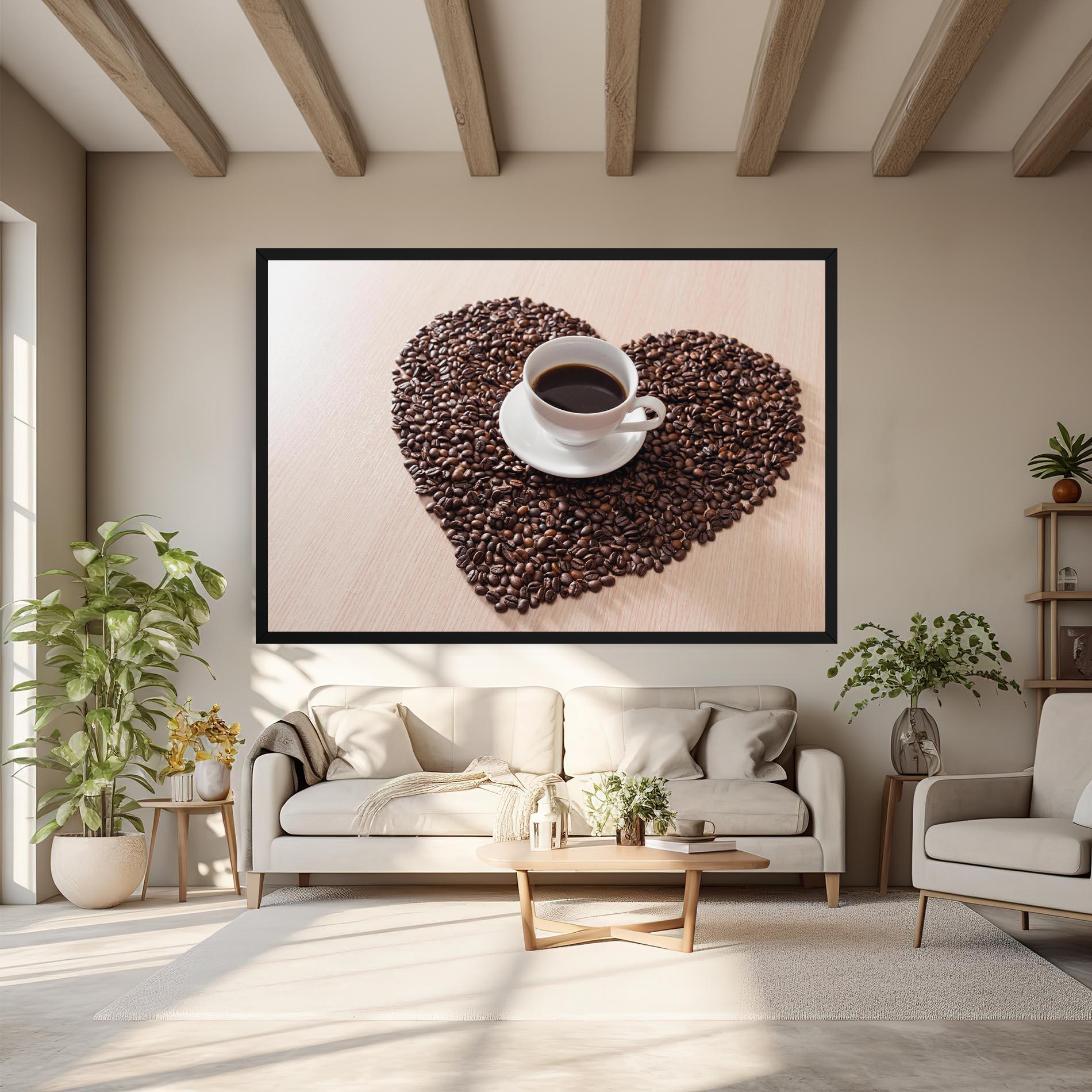 Vászonkép Heart Coffee Beans mockup 6