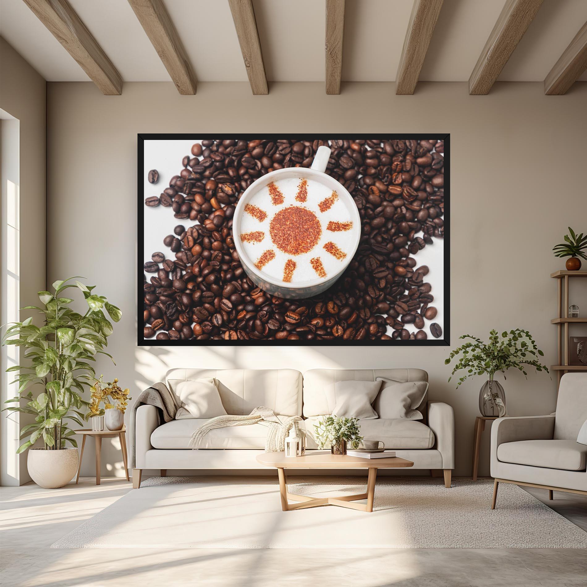 Vászonkép Sun Pattern Coffee mockup 6