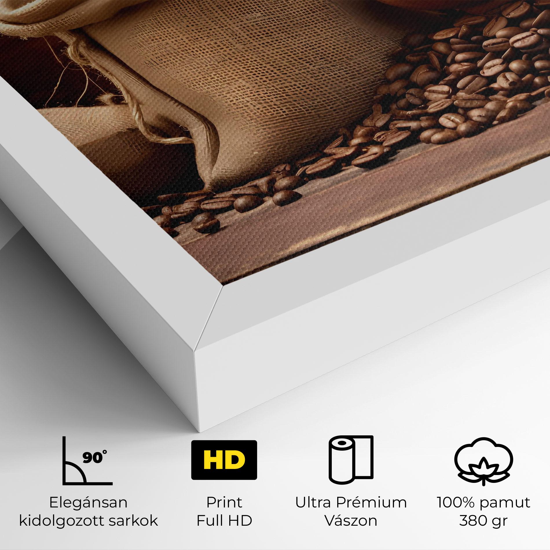 Vászonkép Big Bag Of Coffee Beans mockup 4
