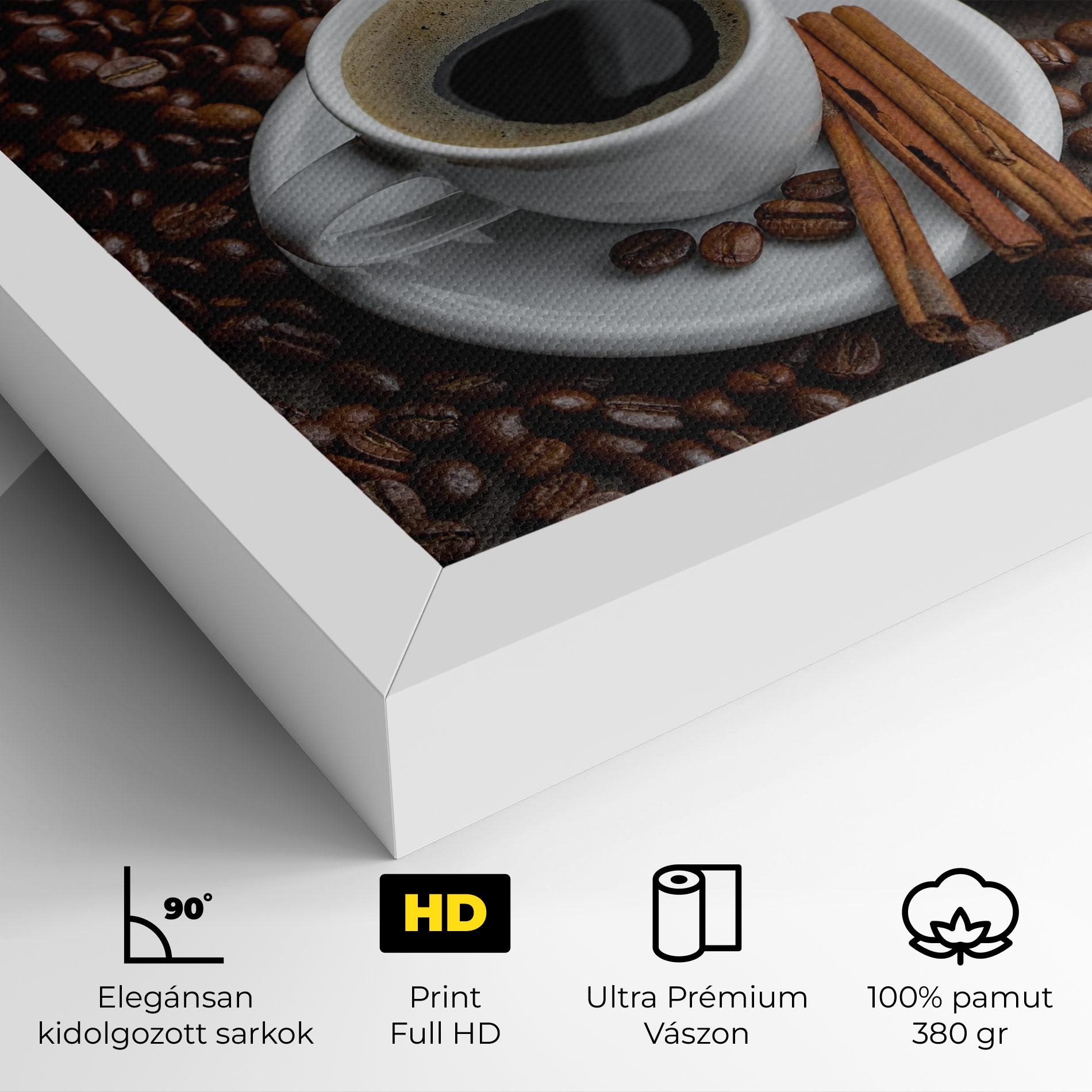 Vászonkép Black Coffee Bean mockup 4