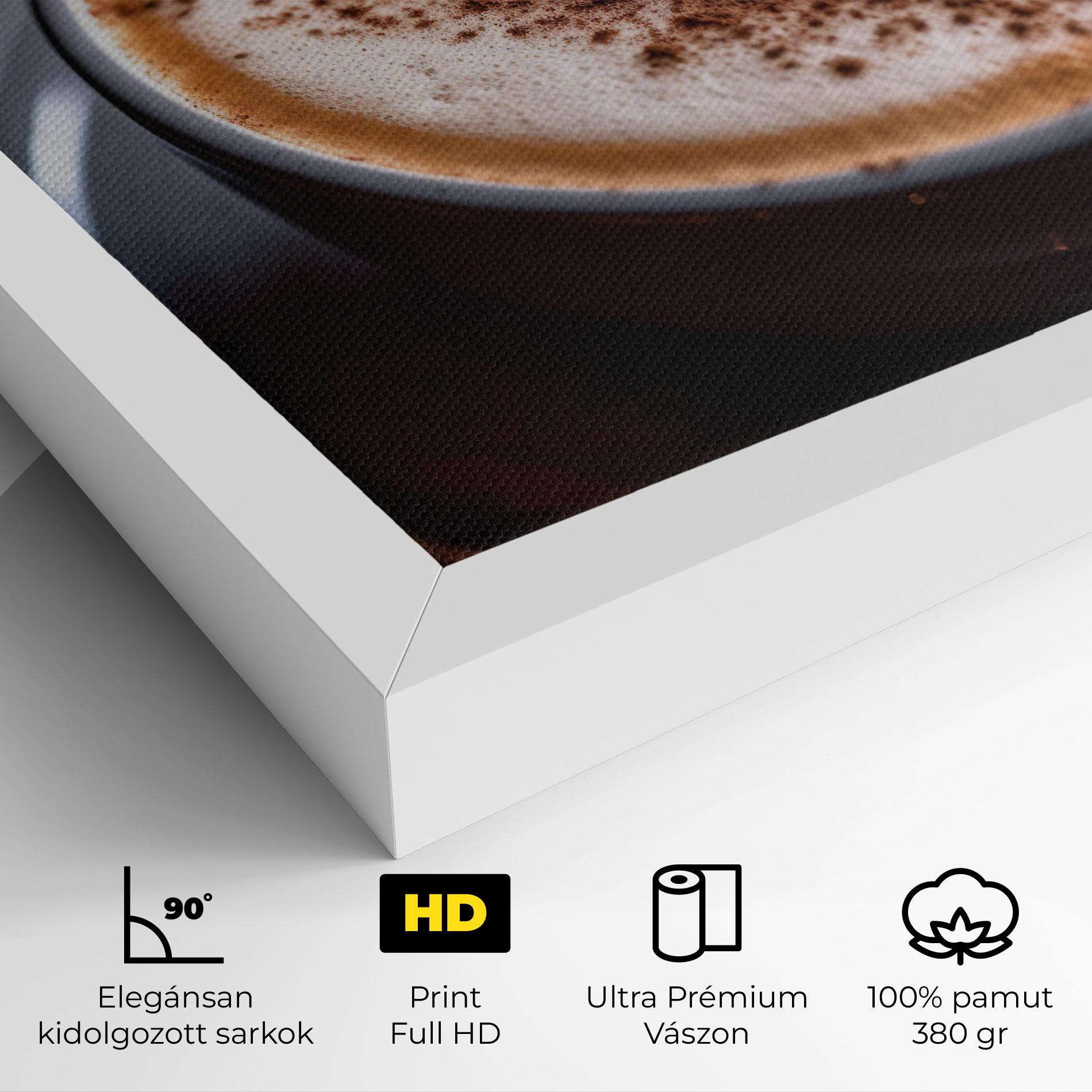 Vászonkép Cappuccino Coffee Close Up mockup 4