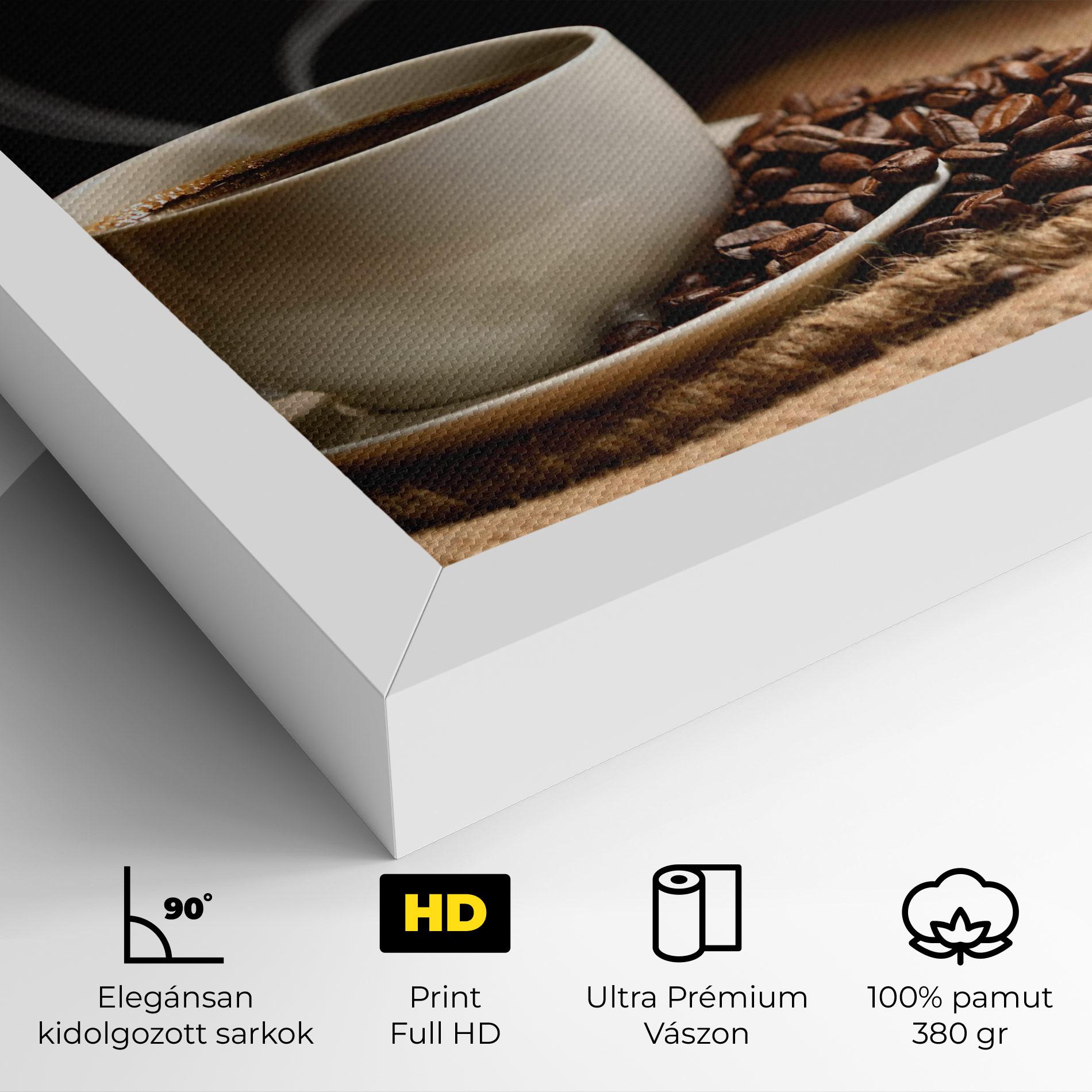 Vászonkép Heart Coffee Smoke mockup 4