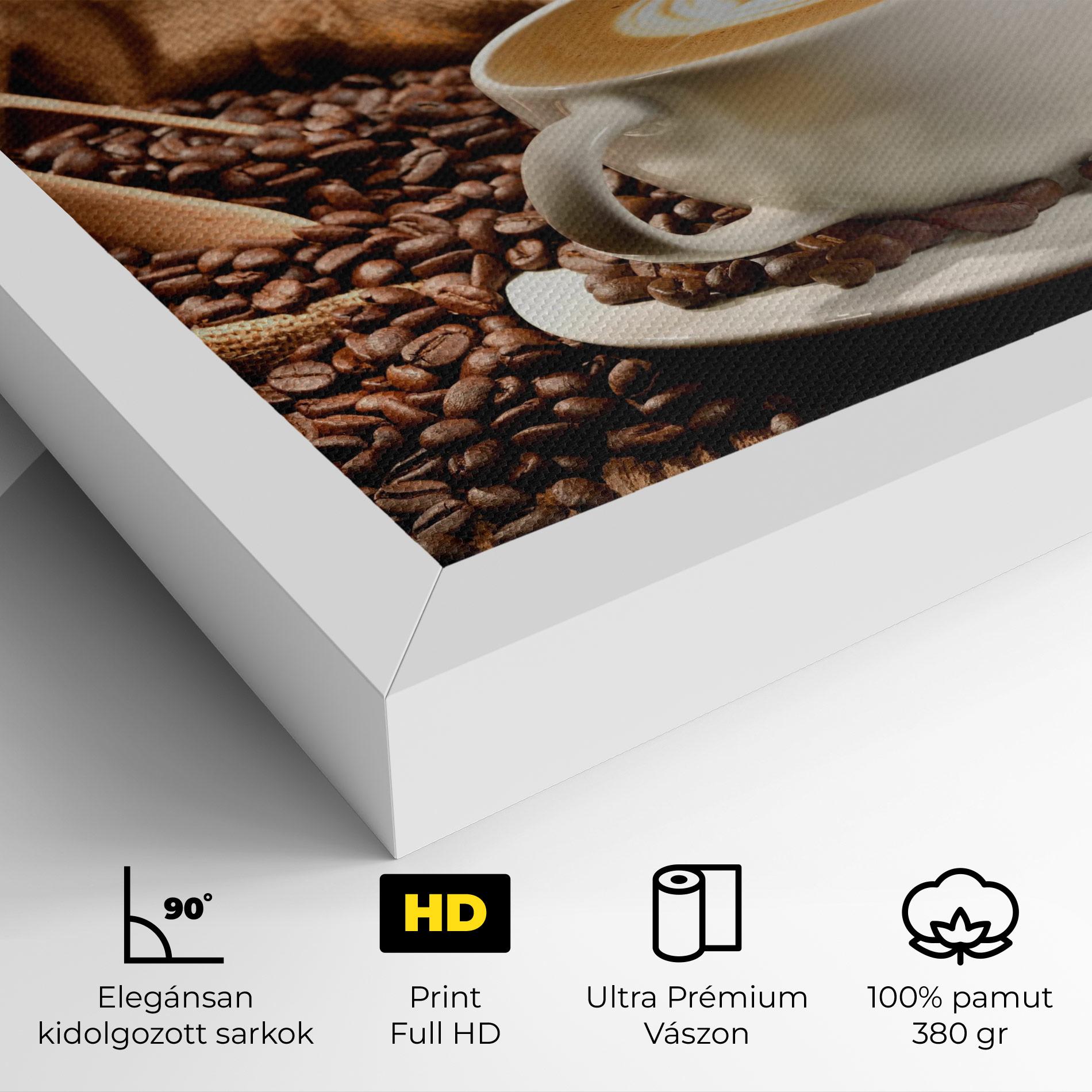 Vászonkép Latte Coffee mockup 4