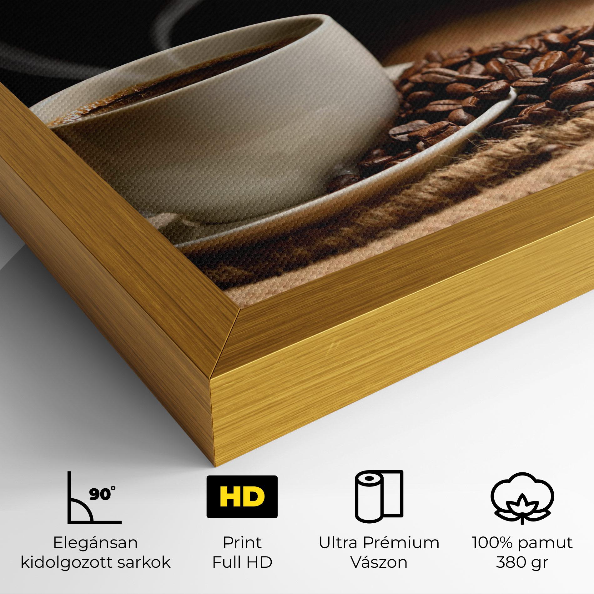 Vászonkép Heart Coffee Smoke mockup 4