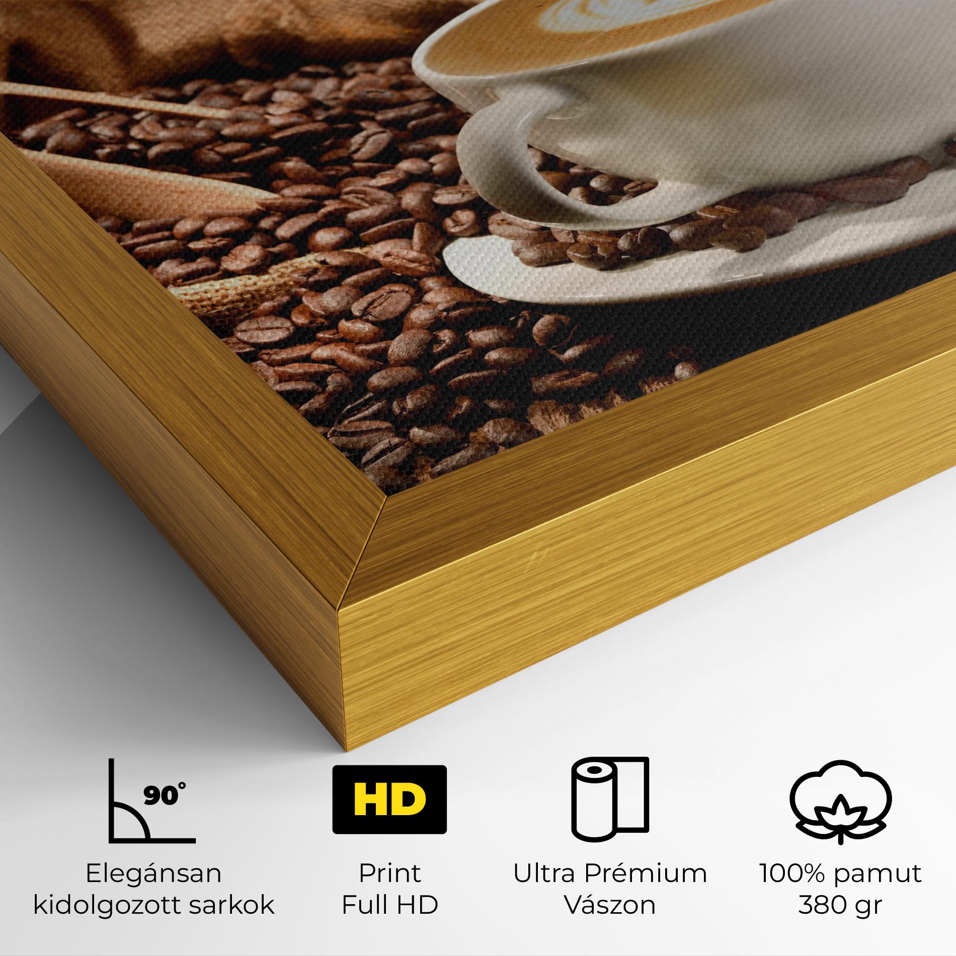 Vászonkép Latte Coffee mockup 4