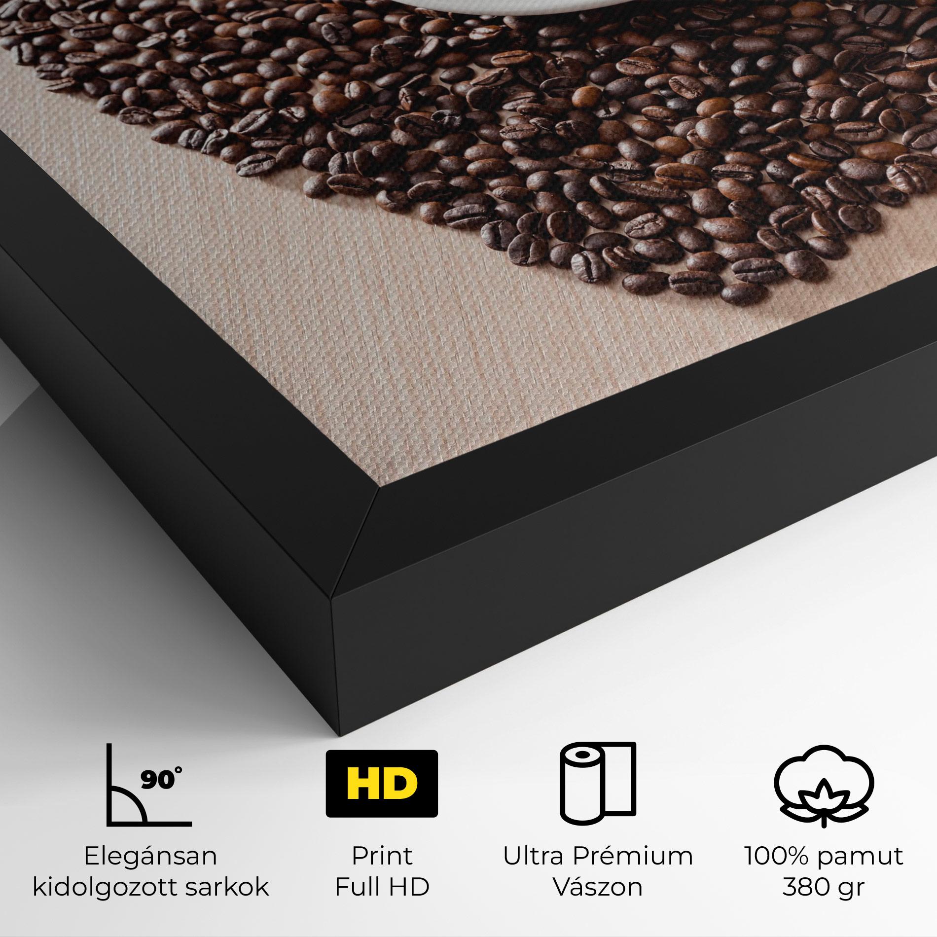 Vászonkép Heart Coffee Beans mockup 4