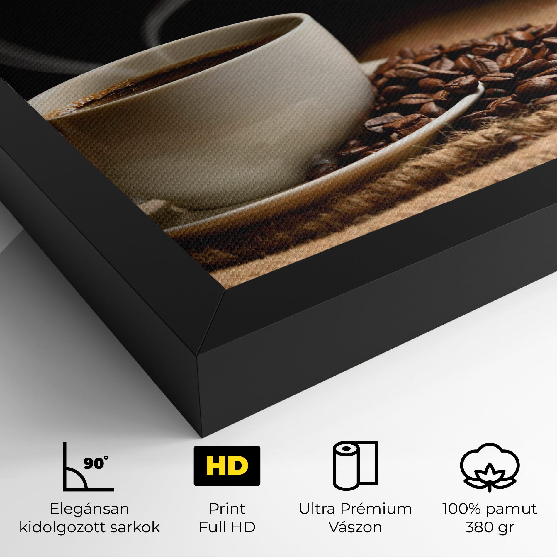 Vászonkép Heart Coffee Smoke mockup 4