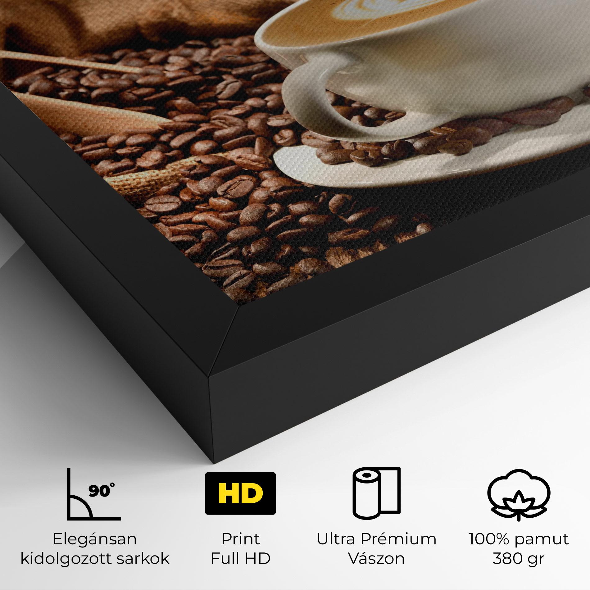 Vászonkép Latte Coffee mockup 4