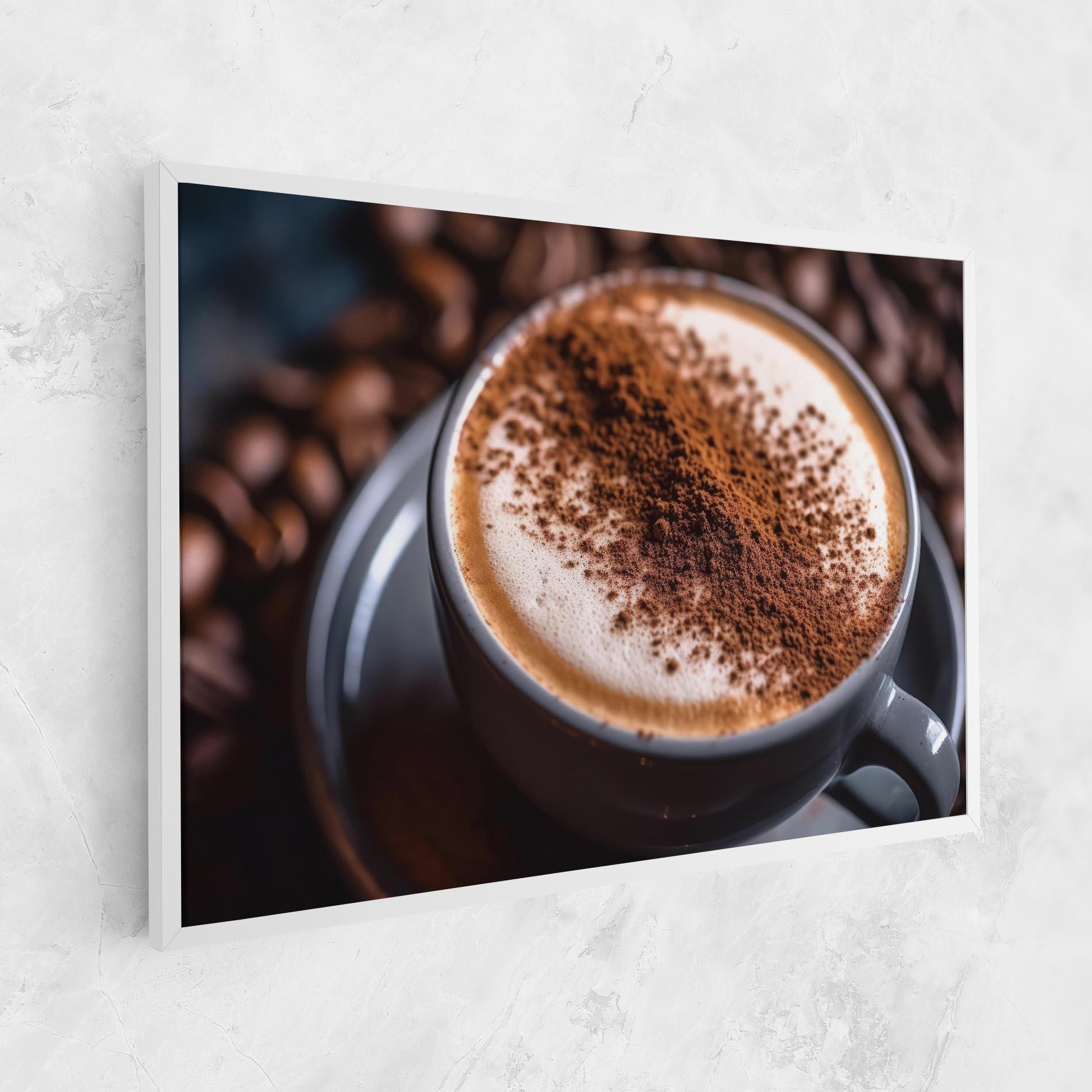Vászonkép Cappuccino Coffee Close Up mockup 1