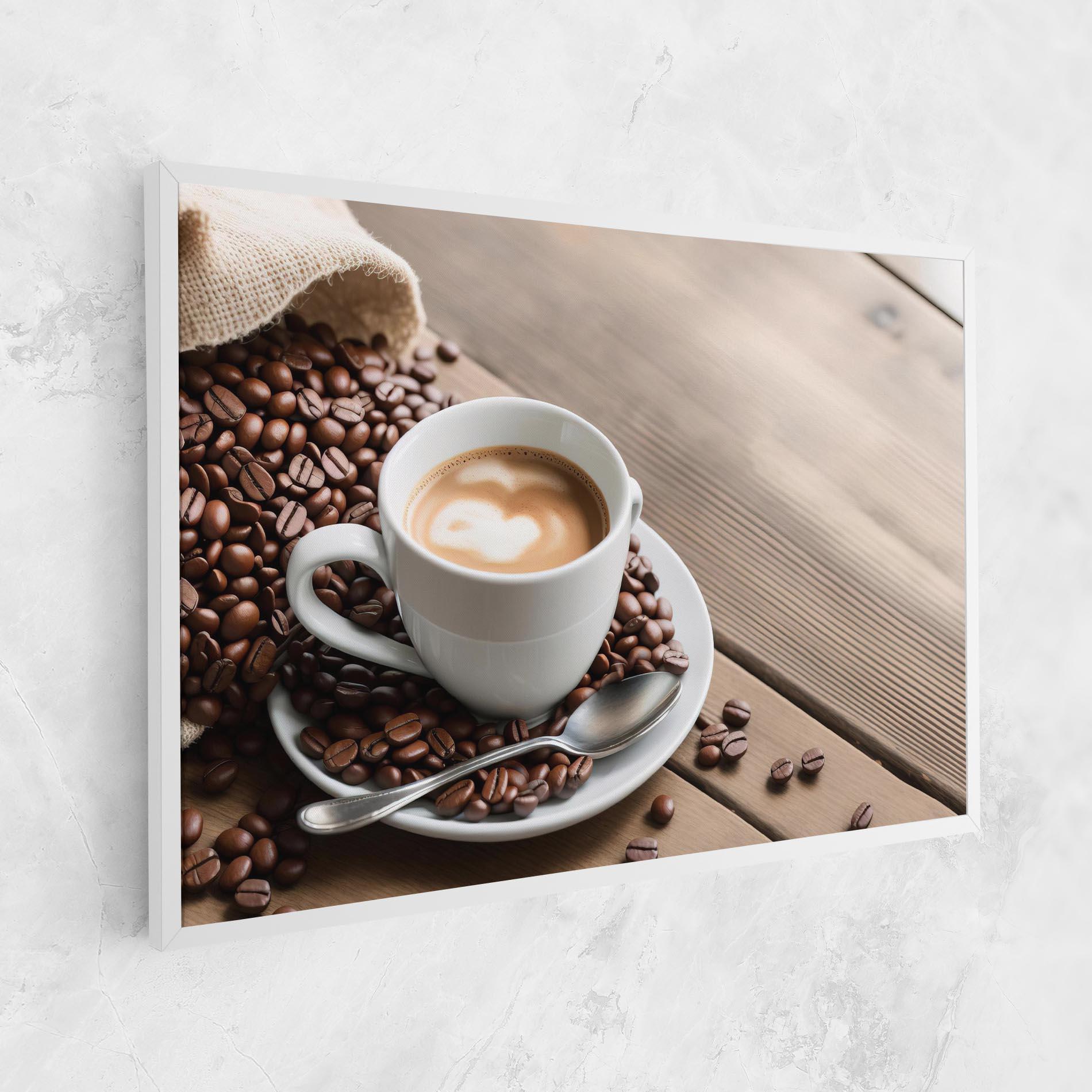 Vászonkép Coffee On Table mockup 1