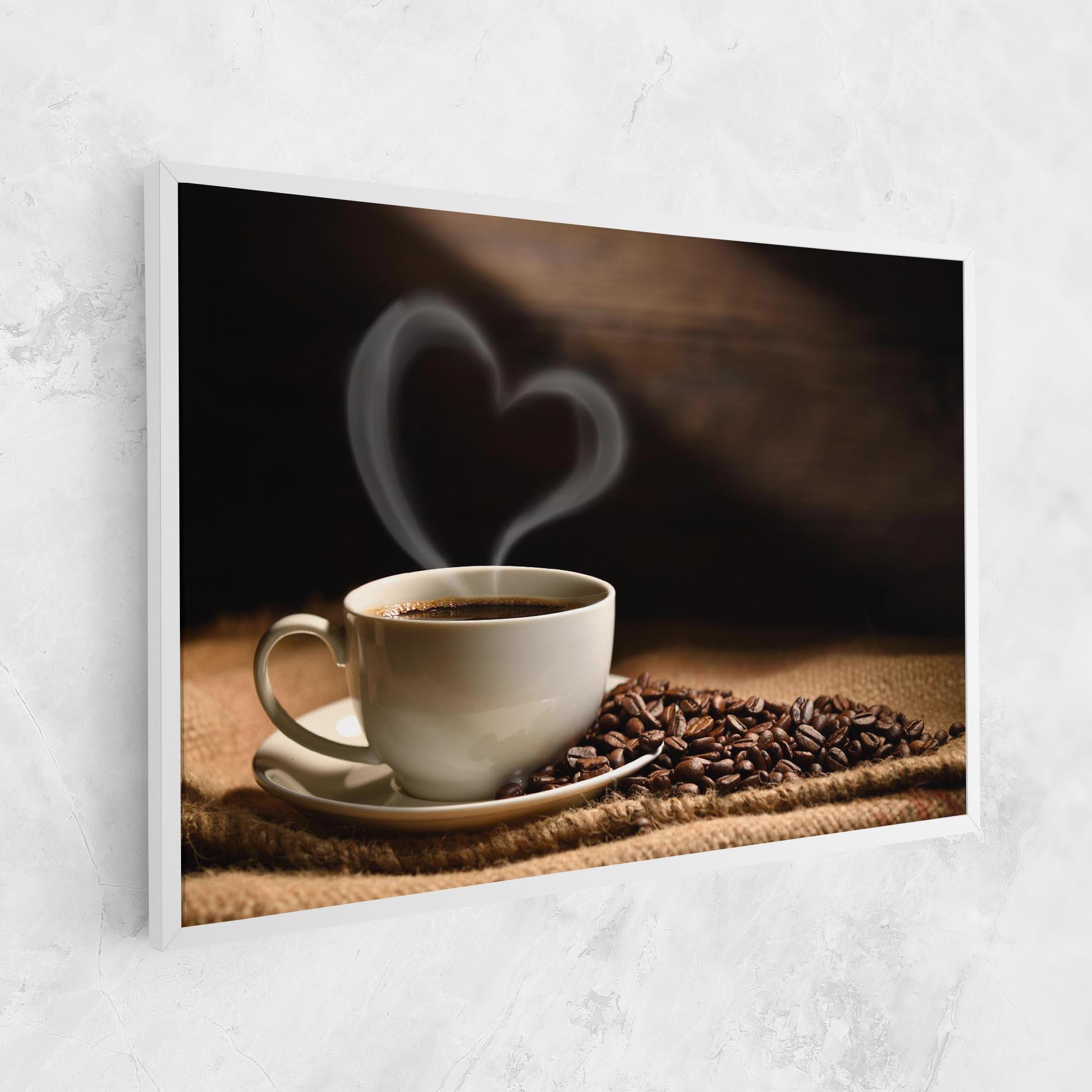 Vászonkép Heart Coffee Smoke mockup 1