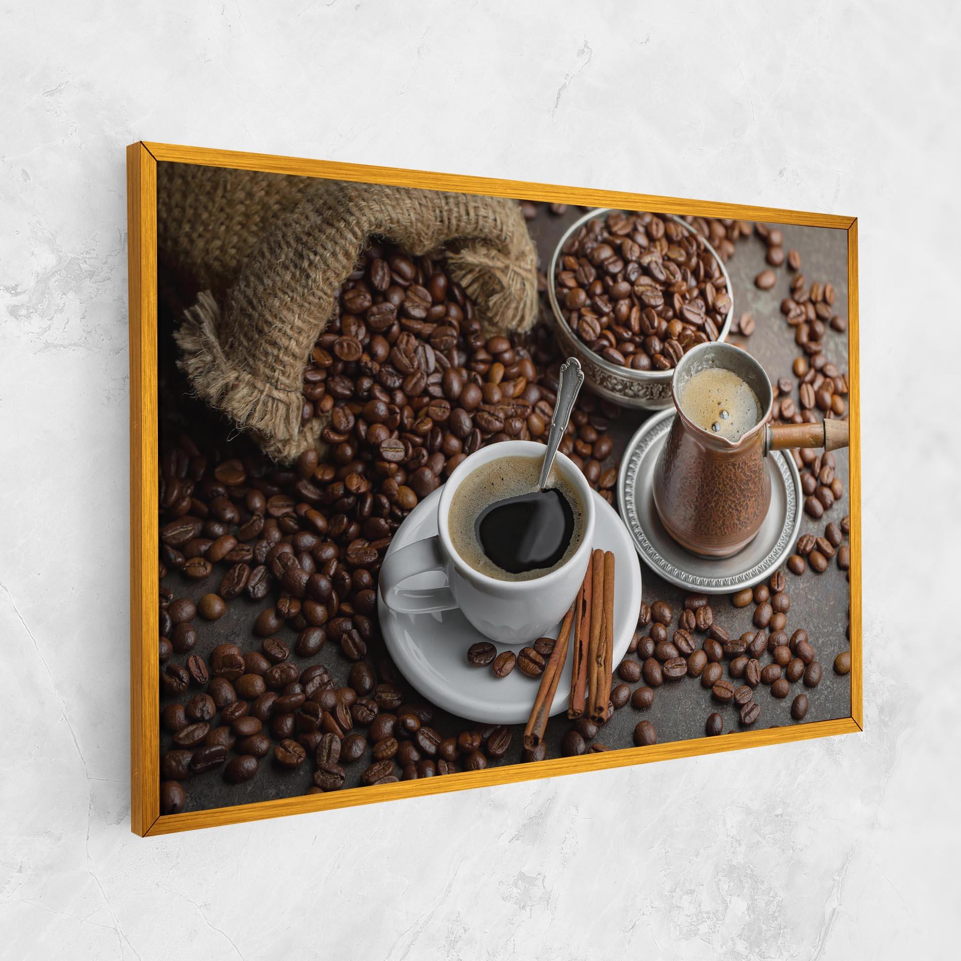 Vászonkép Black Coffee Bean mockup 1