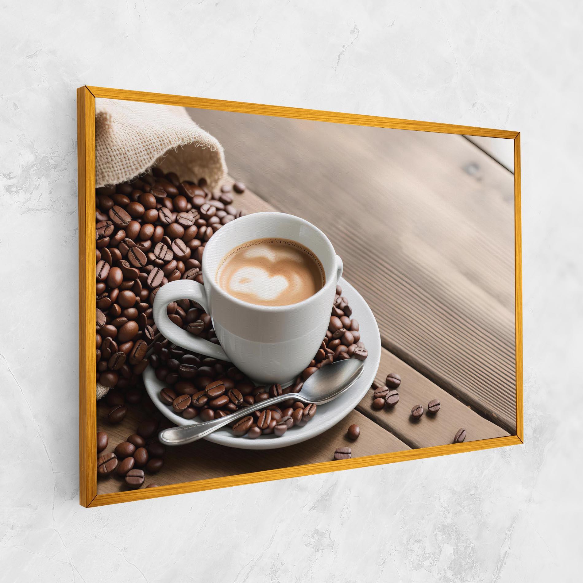 Vászonkép Coffee On Table mockup 1