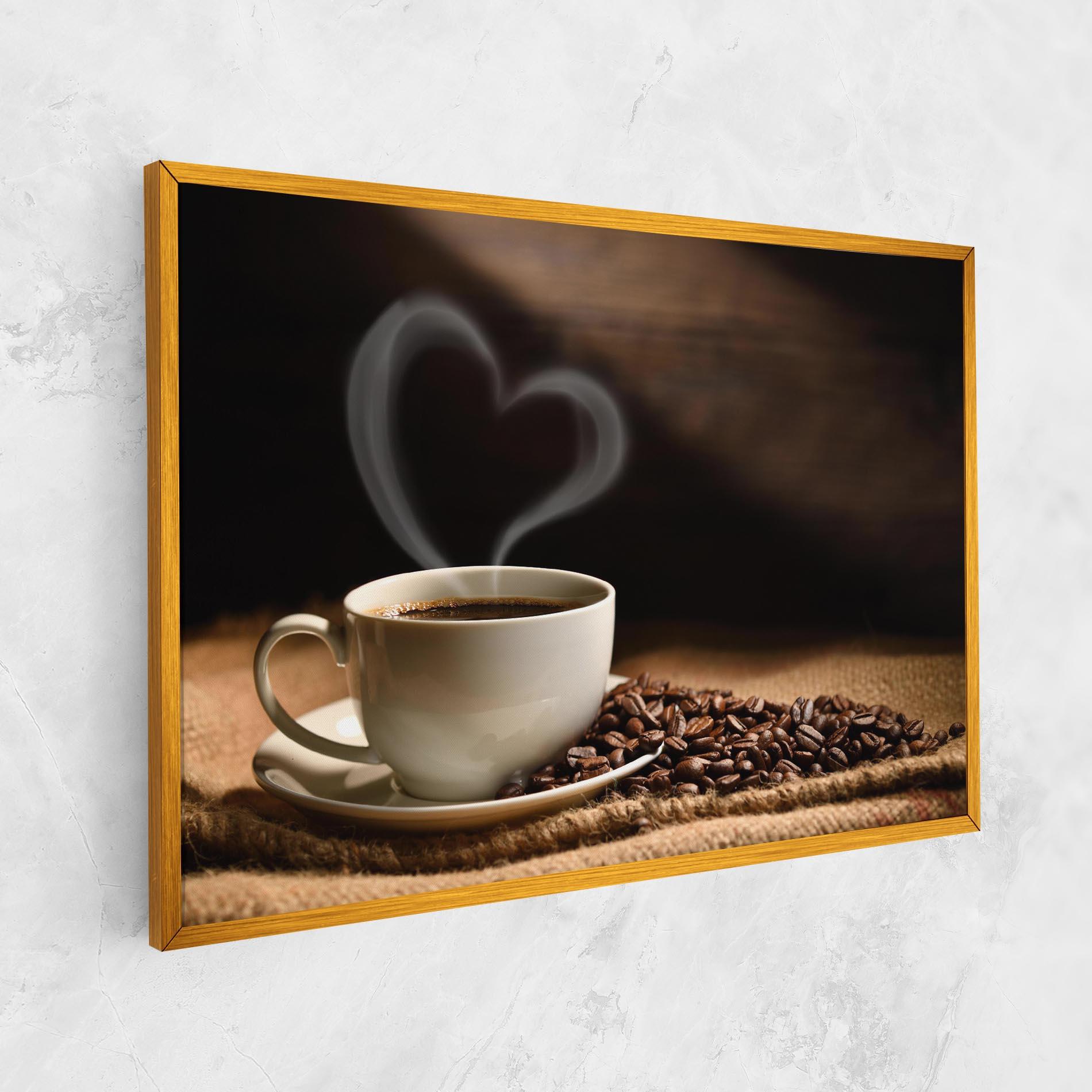 Vászonkép Heart Coffee Smoke mockup 1