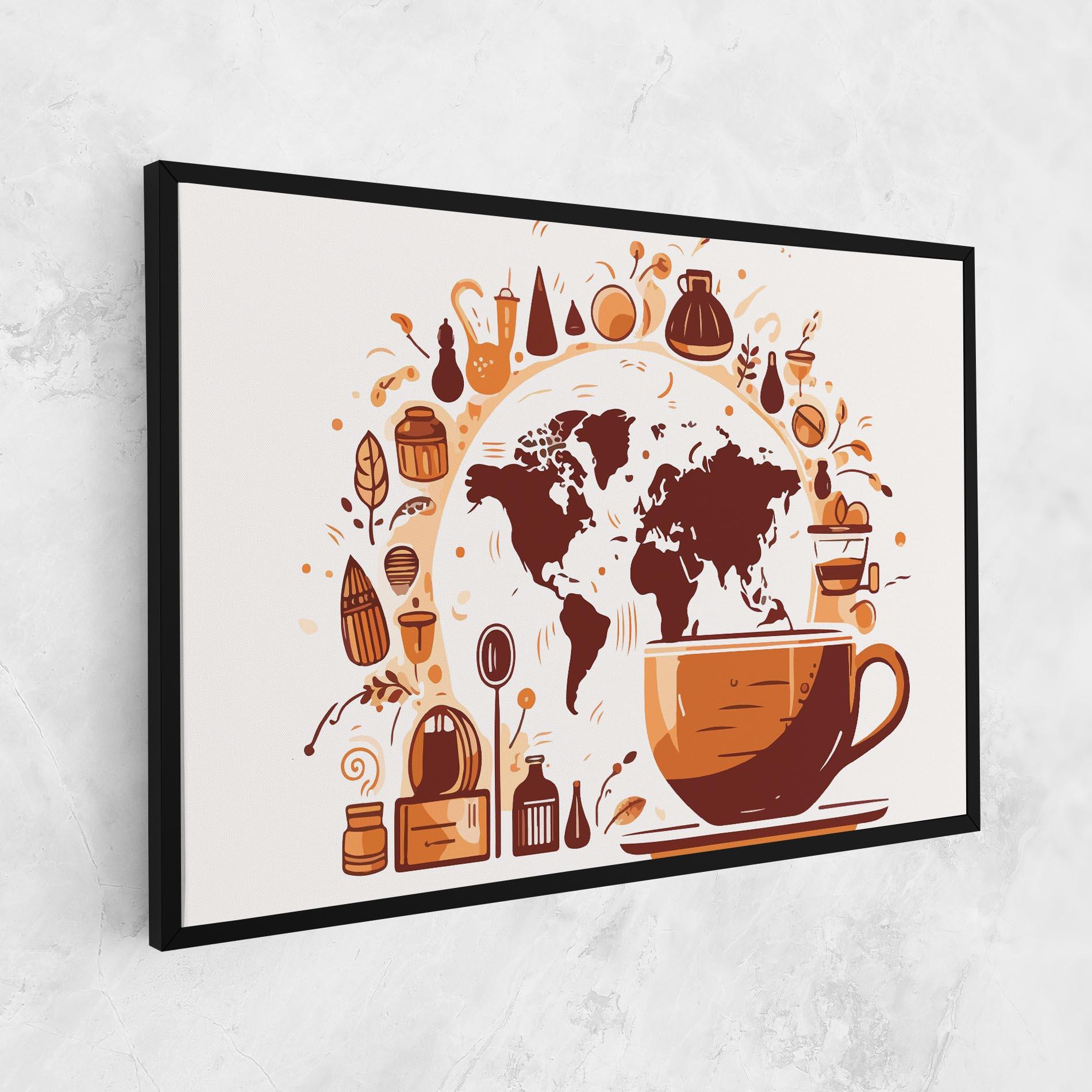 Vászonkép Coffee Map mockup 1