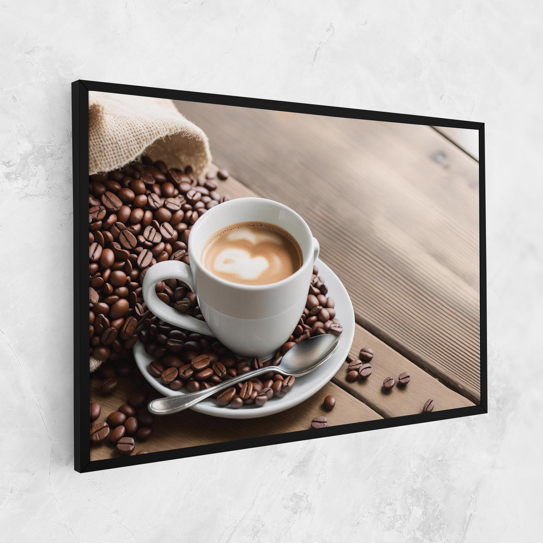 Vászonkép Coffee On Table mockup 1