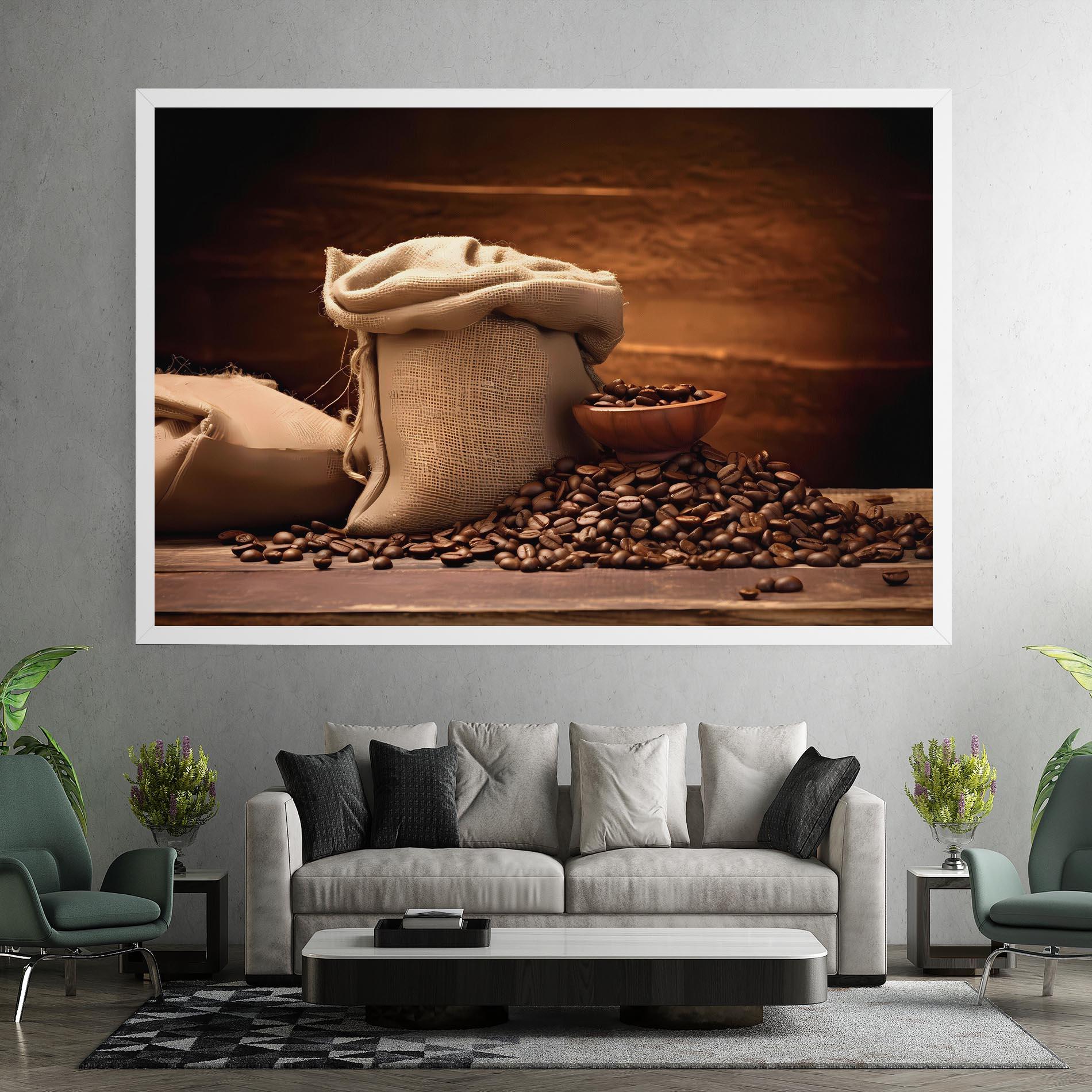 Vászonkép Big Bag Of Coffee Beans mockup 7