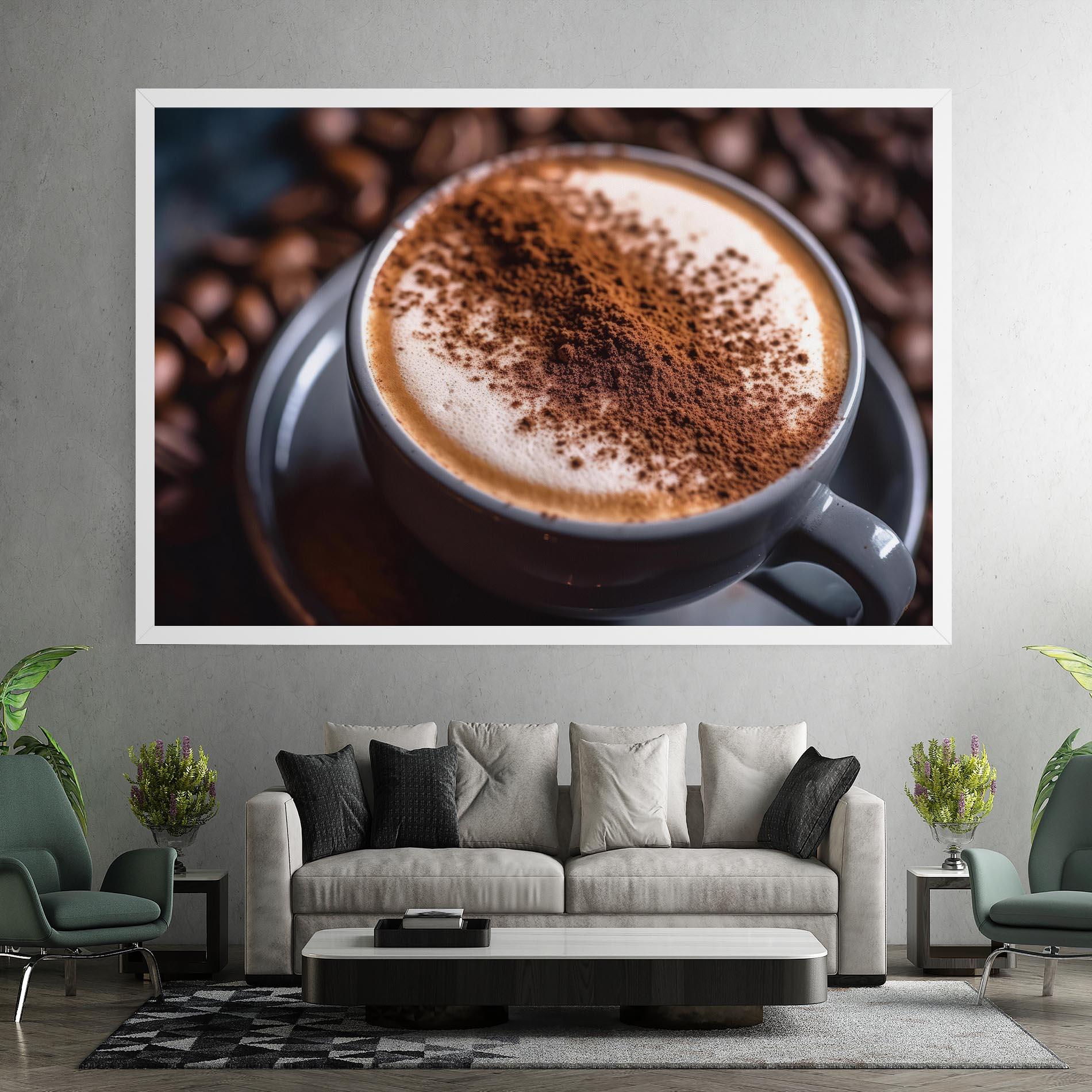 Vászonkép Cappuccino Coffee Close Up mockup 7