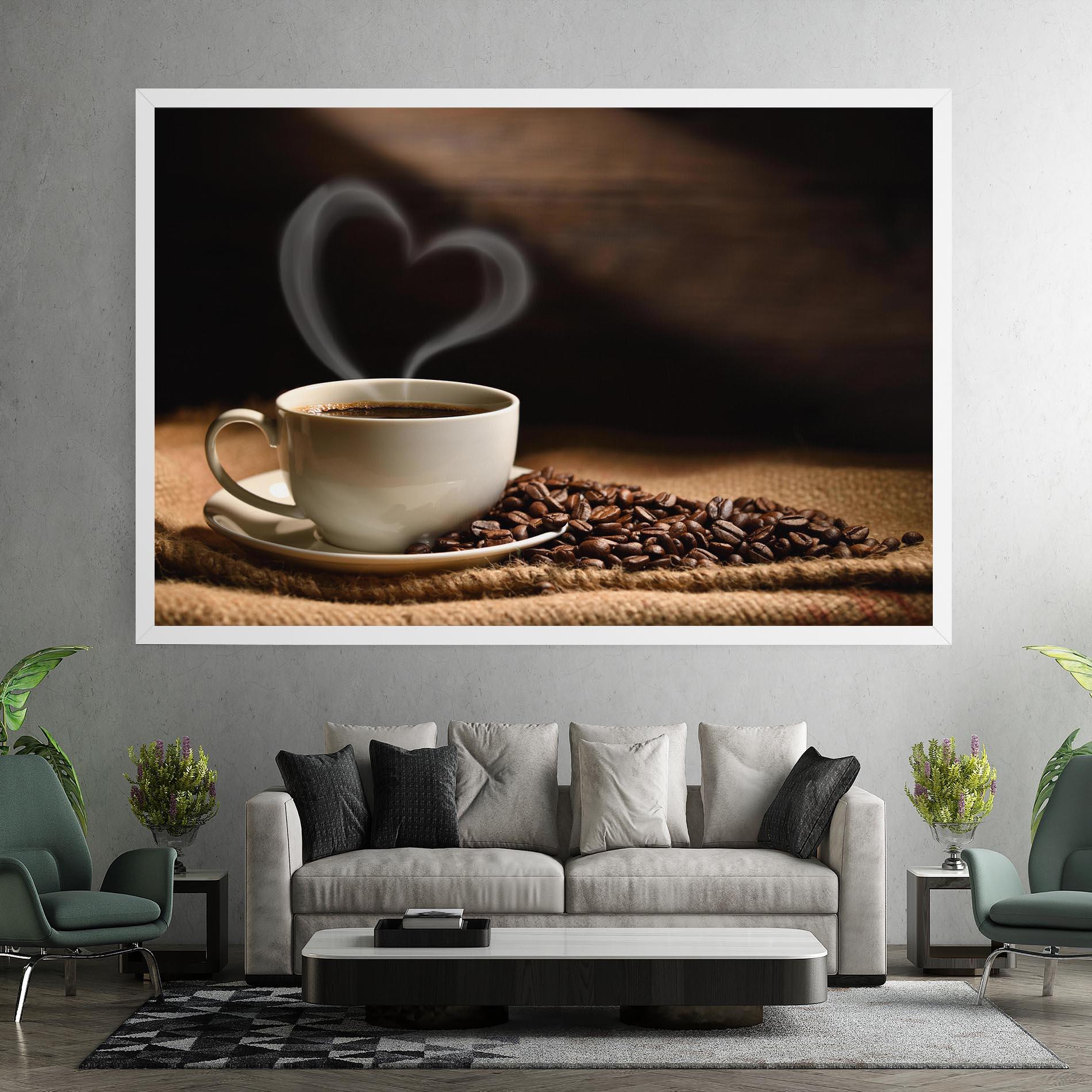 Vászonkép Heart Coffee Smoke mockup 7