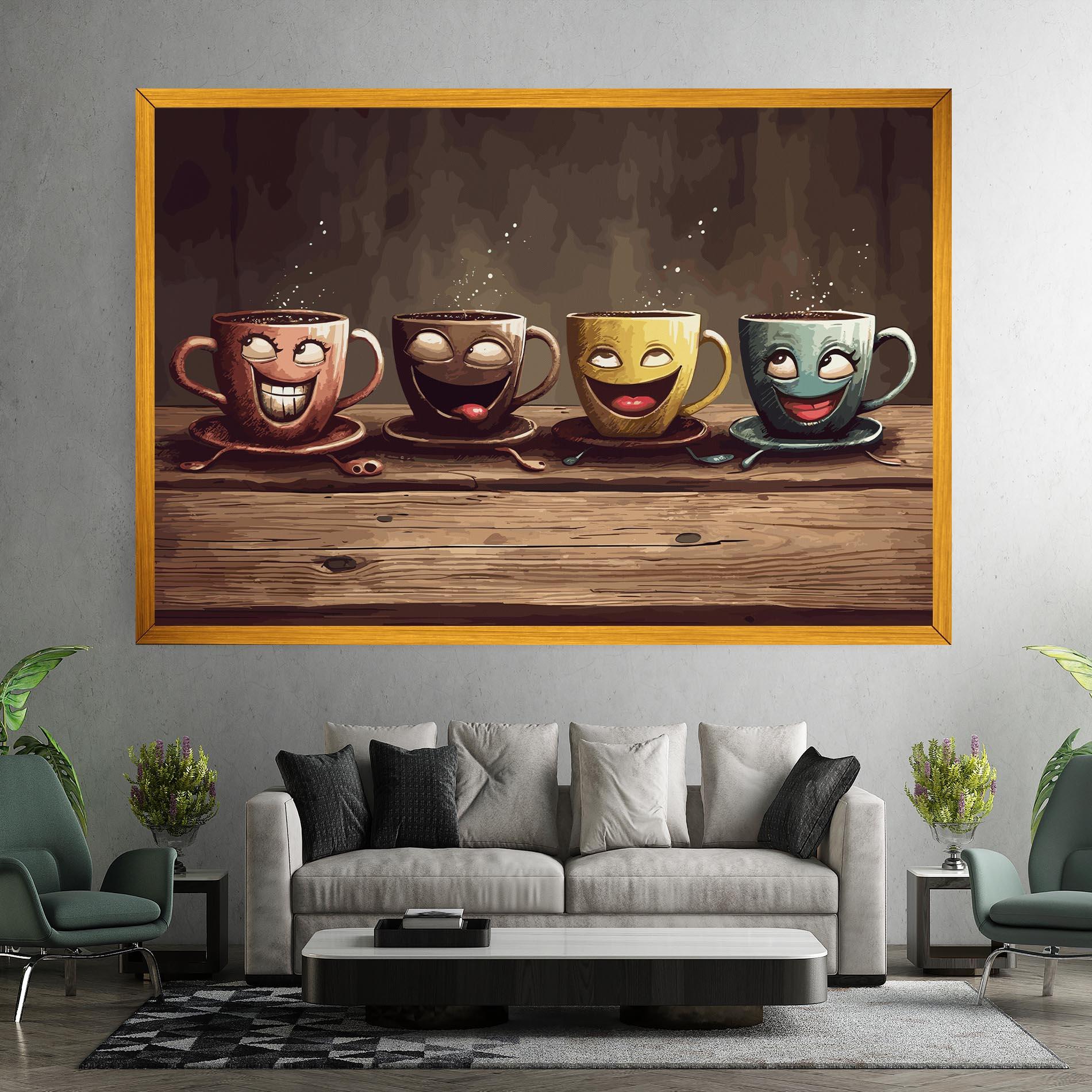 Vászonkép Coffee Faces mockup 7