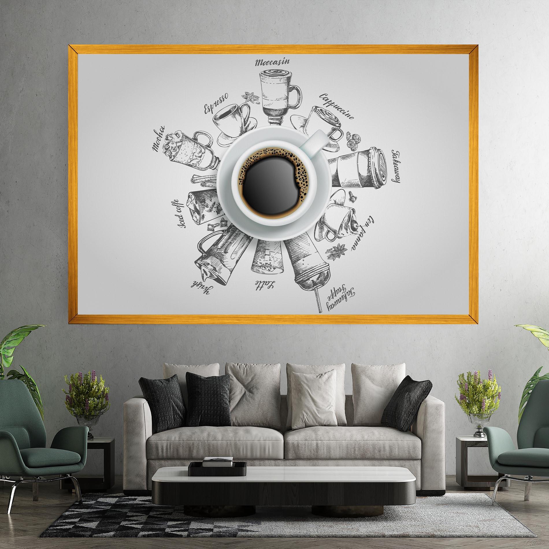 Vászonkép Coffee List mockup 7
