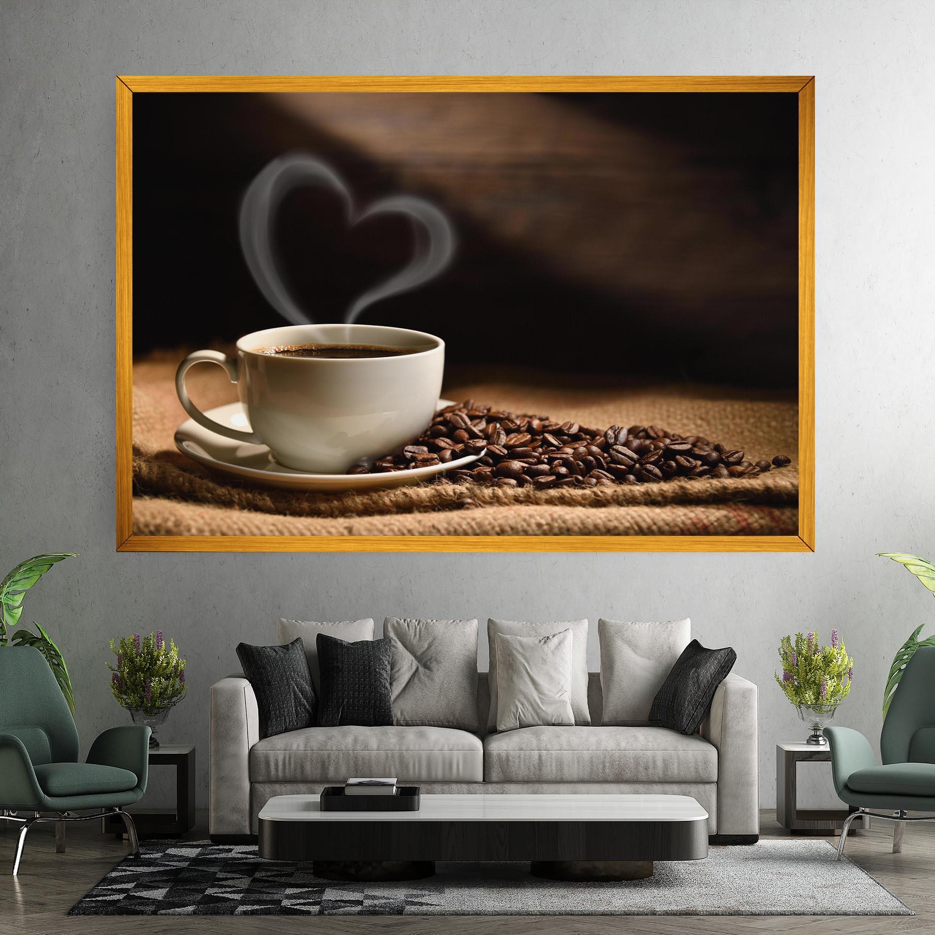 Vászonkép Heart Coffee Smoke mockup 7
