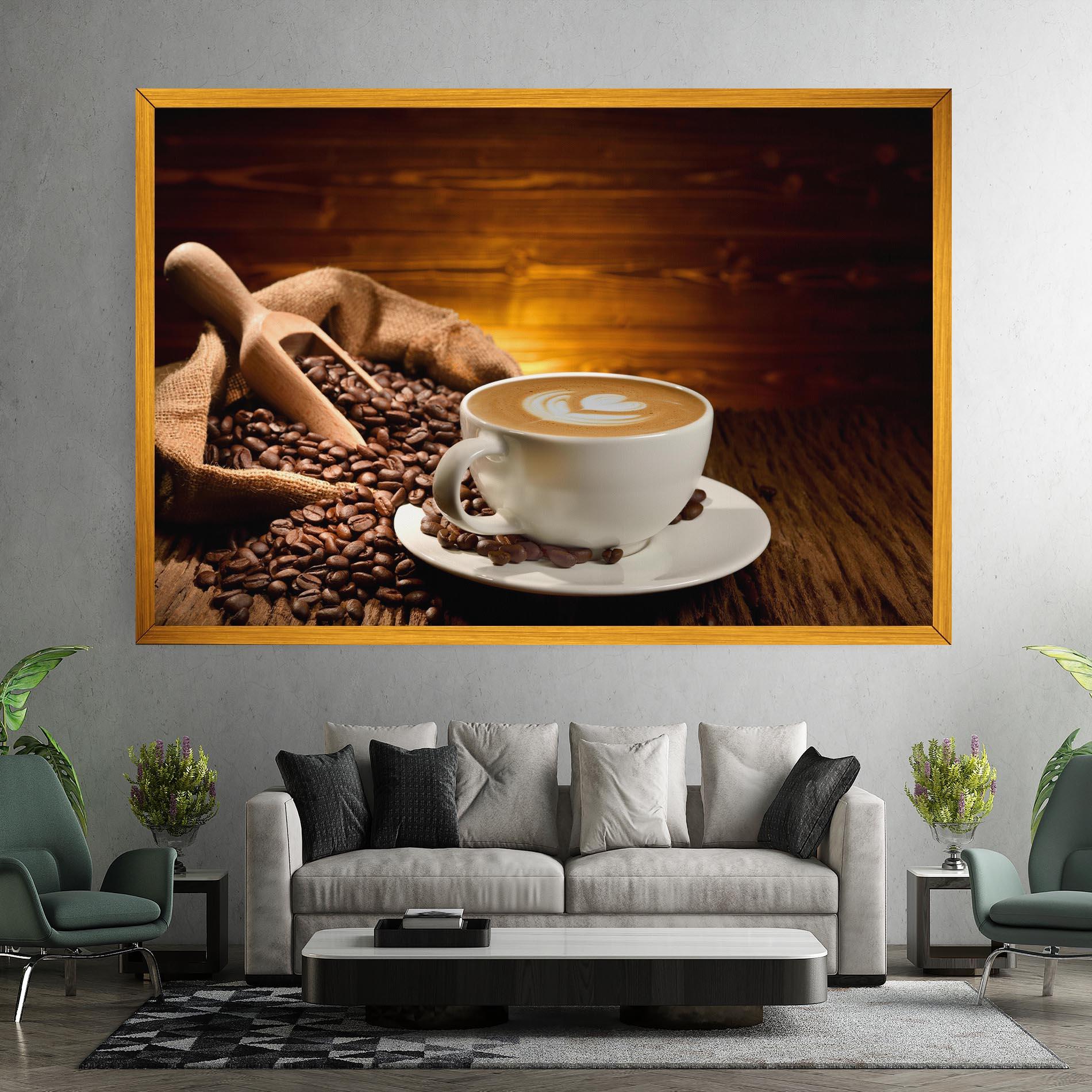 Vászonkép Latte Coffee mockup 7